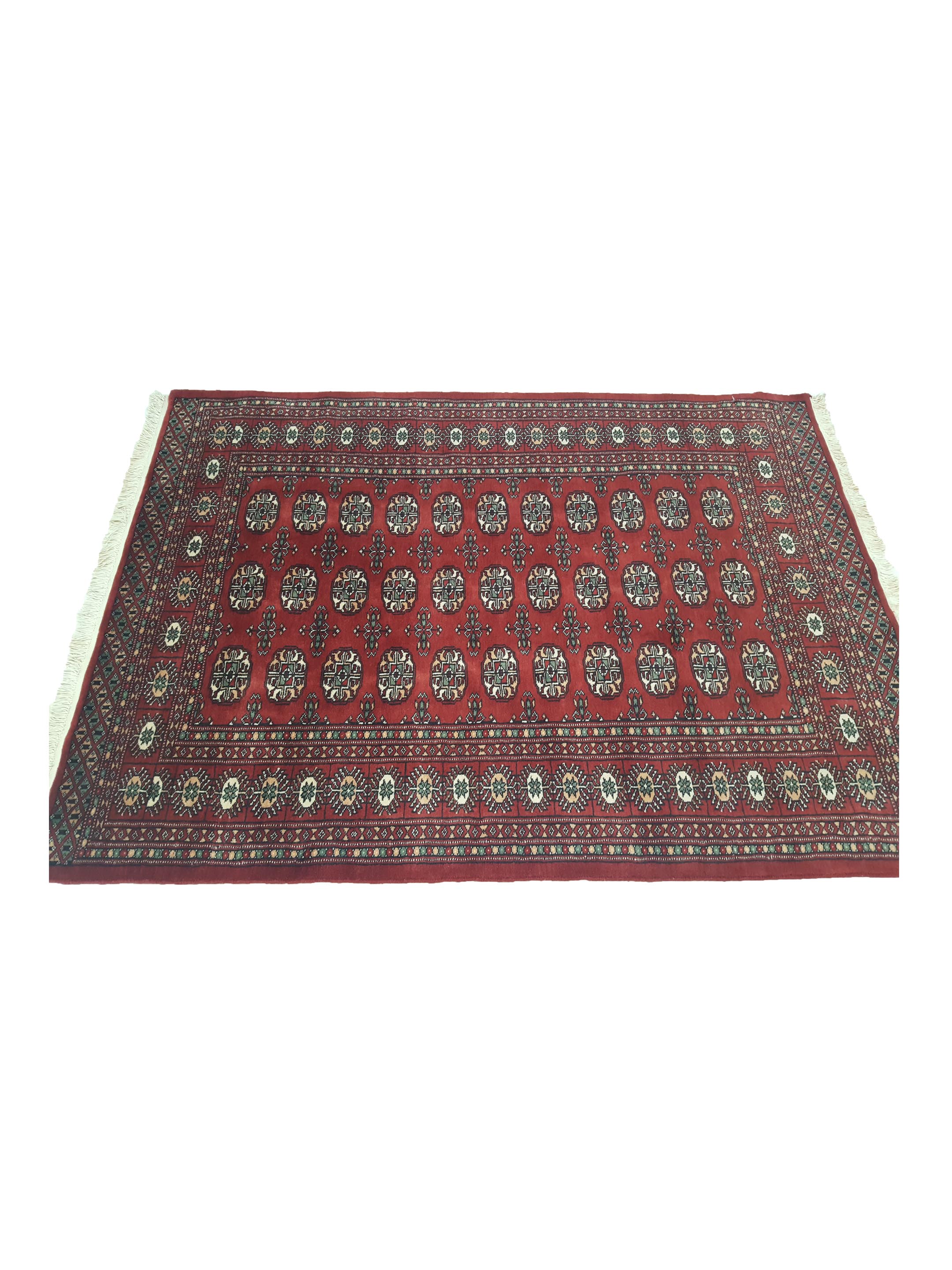 Bokhara Hand Knotted Red 4x6 - Image 5 of 6