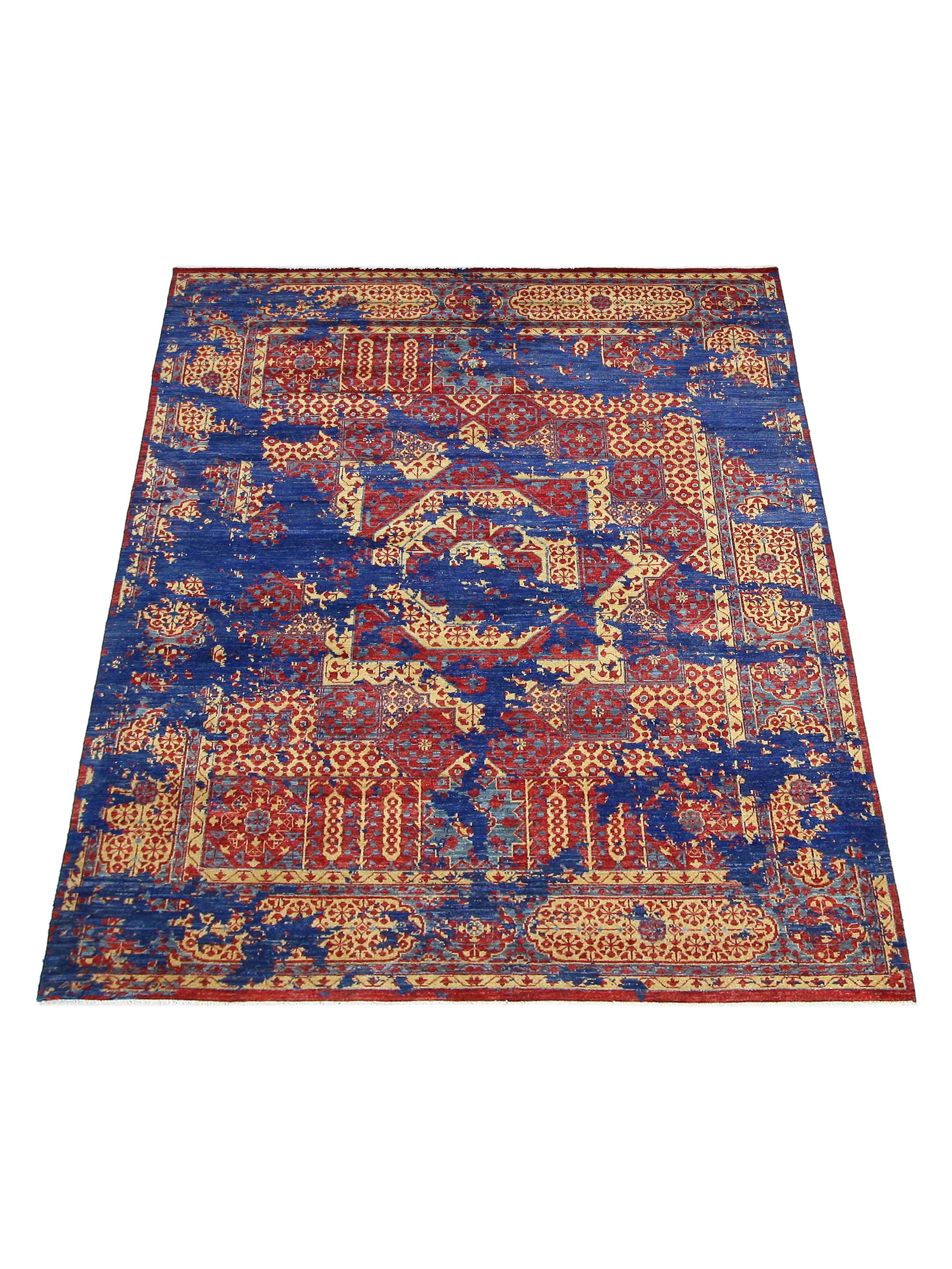 Modern Hand Knotted Navy 9x12 - Image 2 of 4