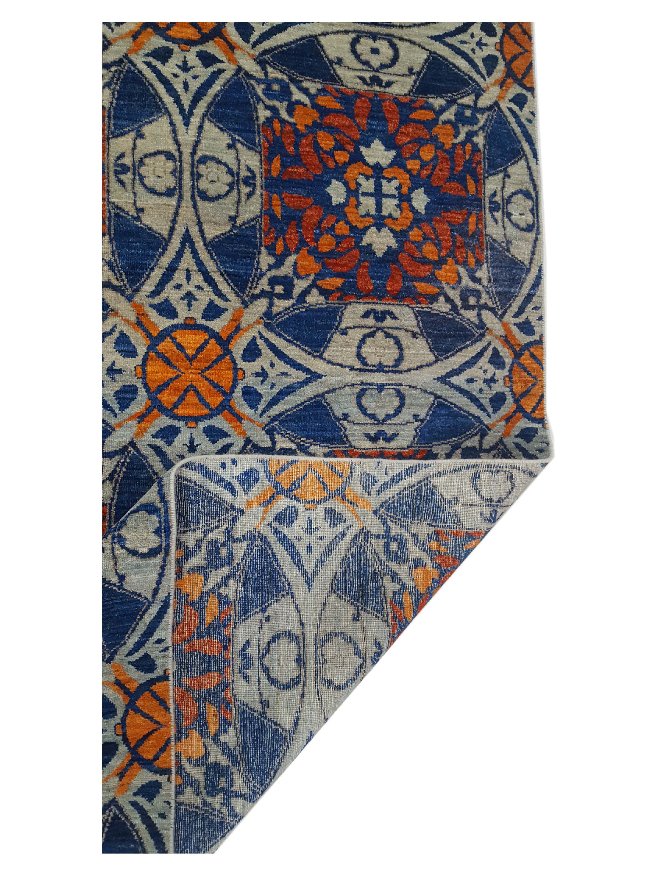 Modern Hand Knotted Blue 10x14 - Image 3 of 6