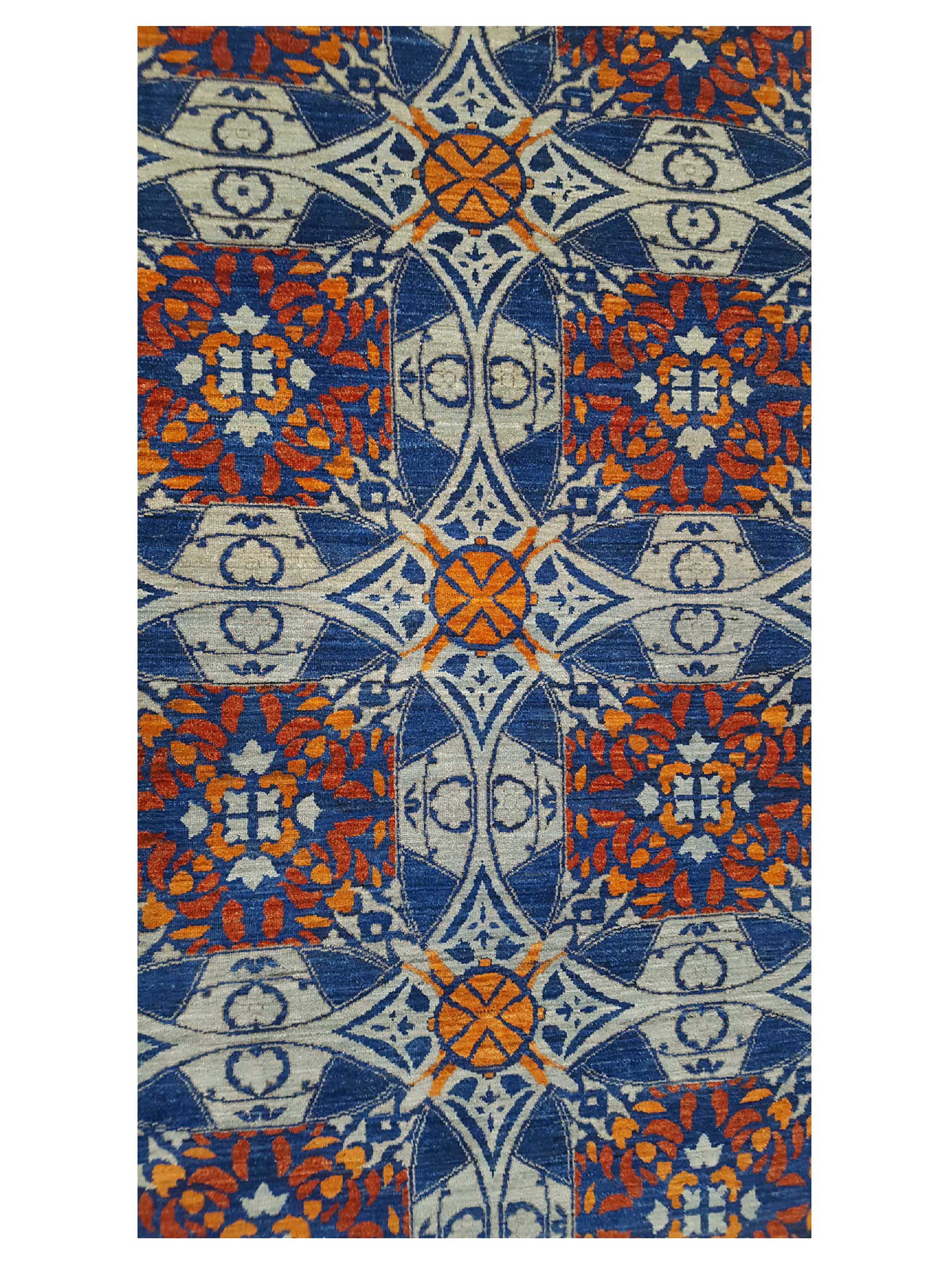 Modern Hand Knotted Blue 10x14 - Image 5 of 6