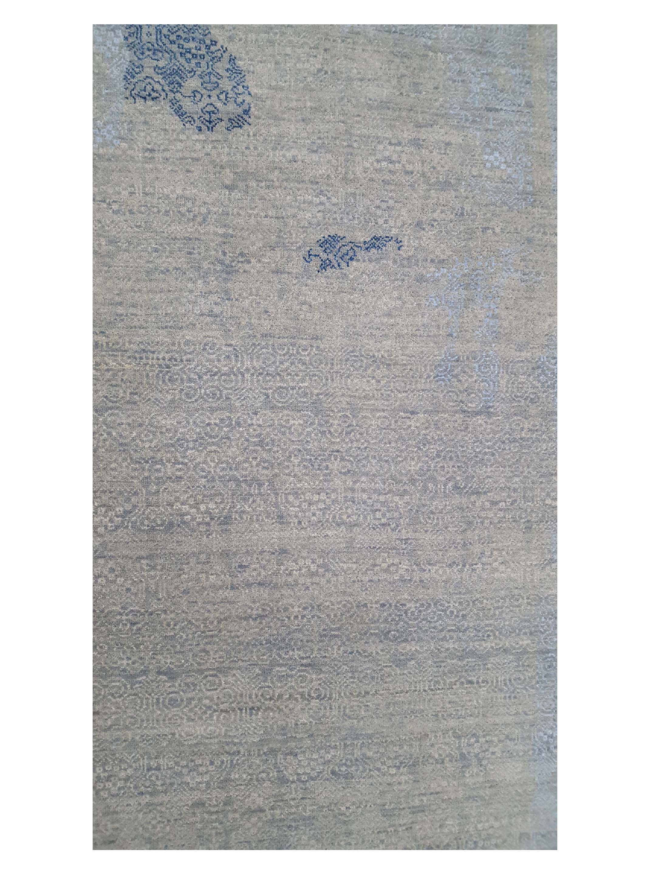 Erase Hand Knotted Blue 8x10 - Image 5 of 6
