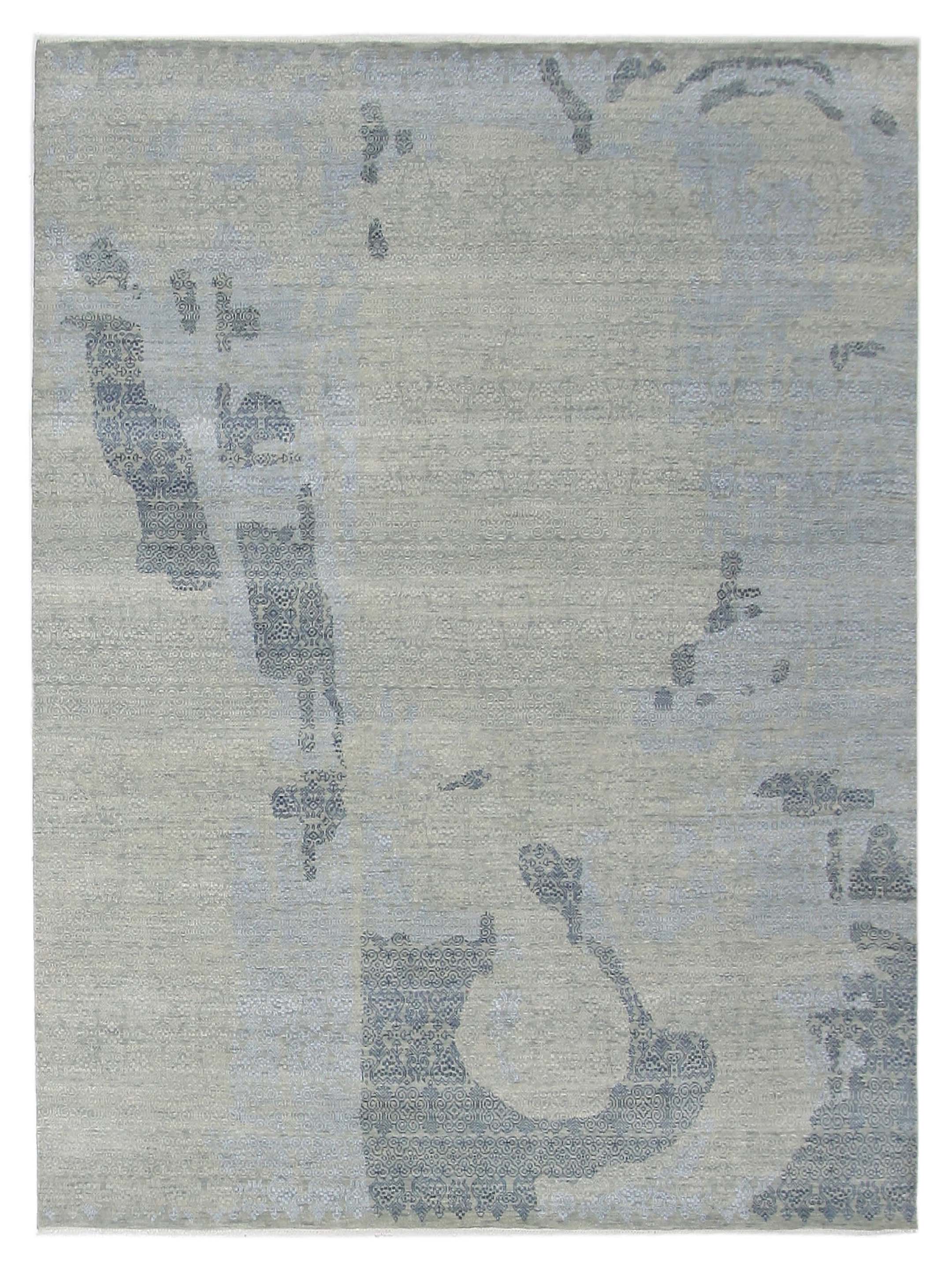 Erase Hand Knotted Blue 8x10