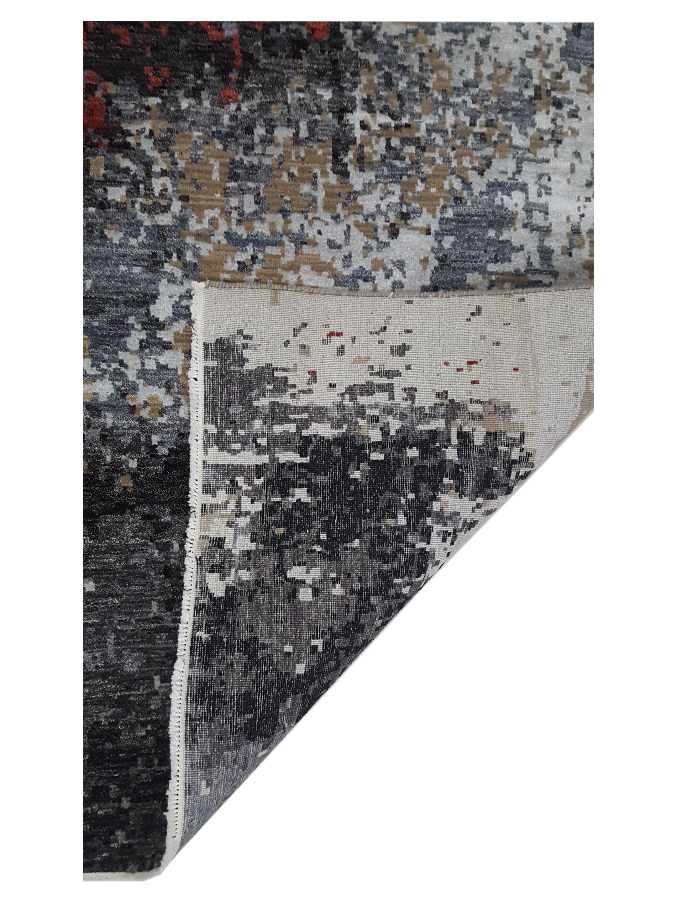 Galaxy Hand Knotted Black 9x12 - Image 3 of 6