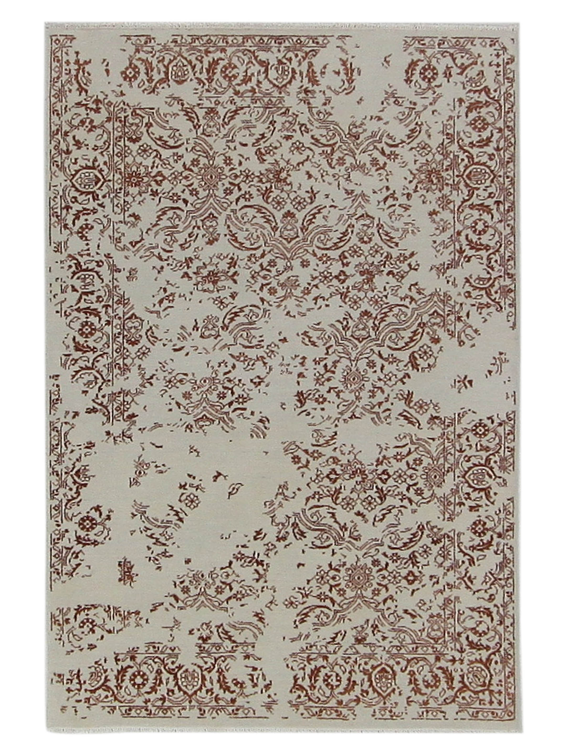 Erase Hand Knotted Ivory 4x6