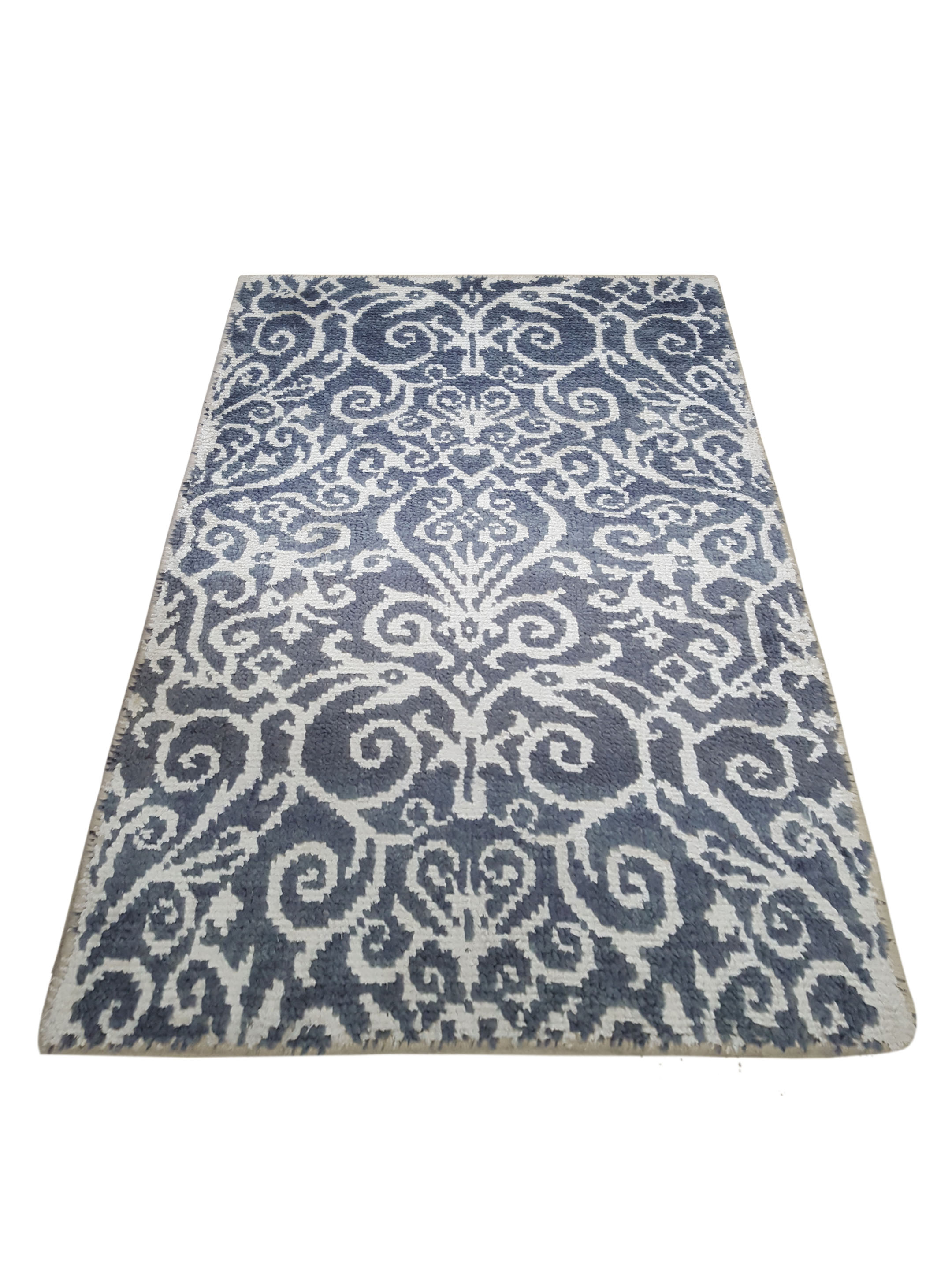 Modern Hand Knotted Lt.Grey 2x3 - Image 2 of 4