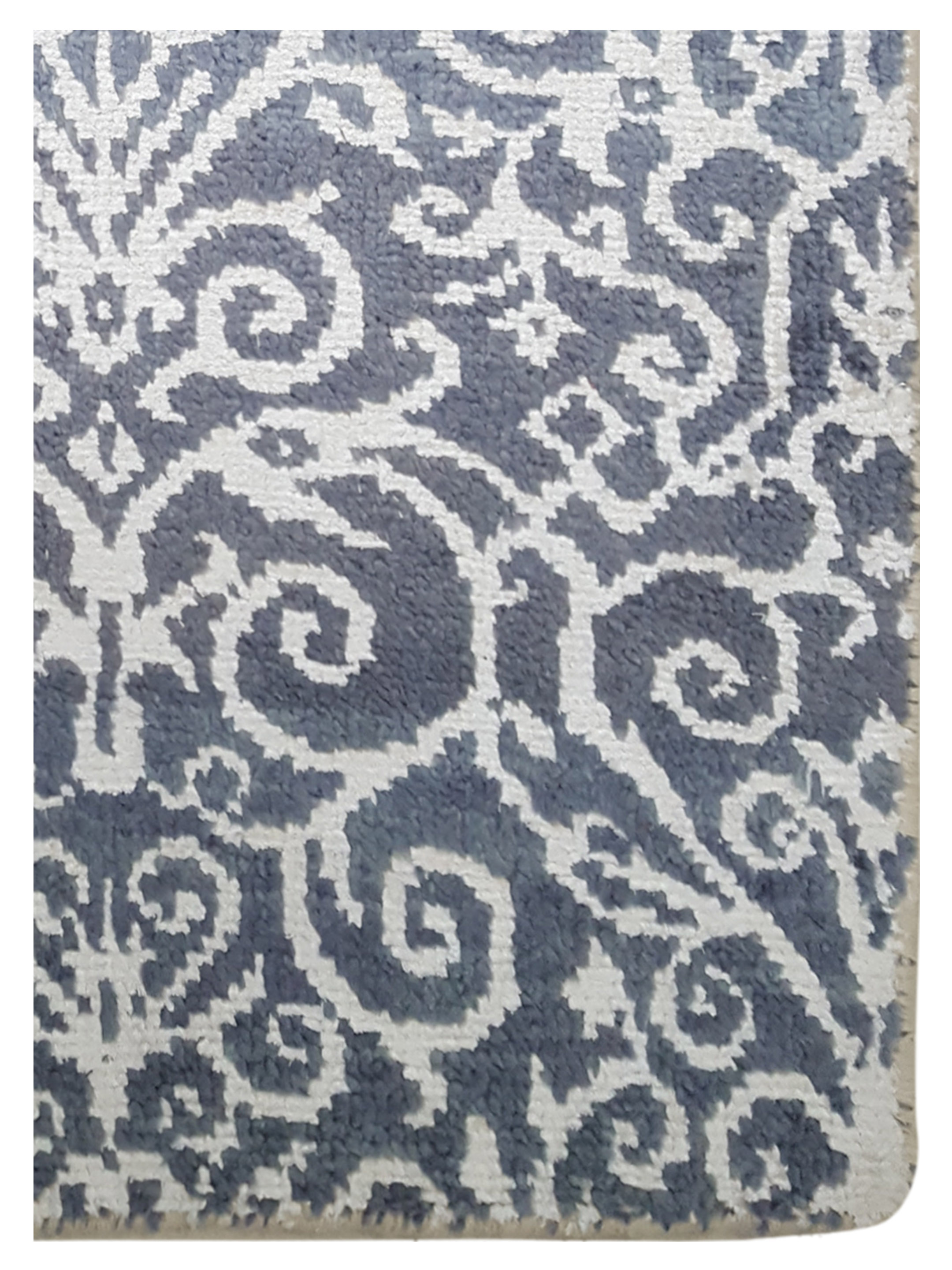 Modern Hand Knotted Lt.Grey 2x3 - Image 3 of 4