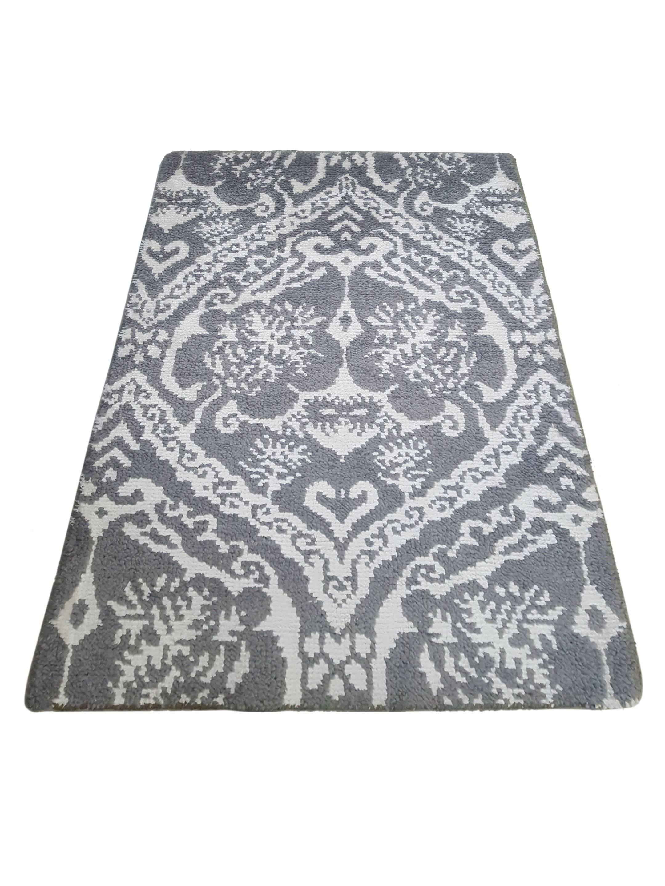 Modern Hand Knotted Lt.Grey - Image 2 of 4