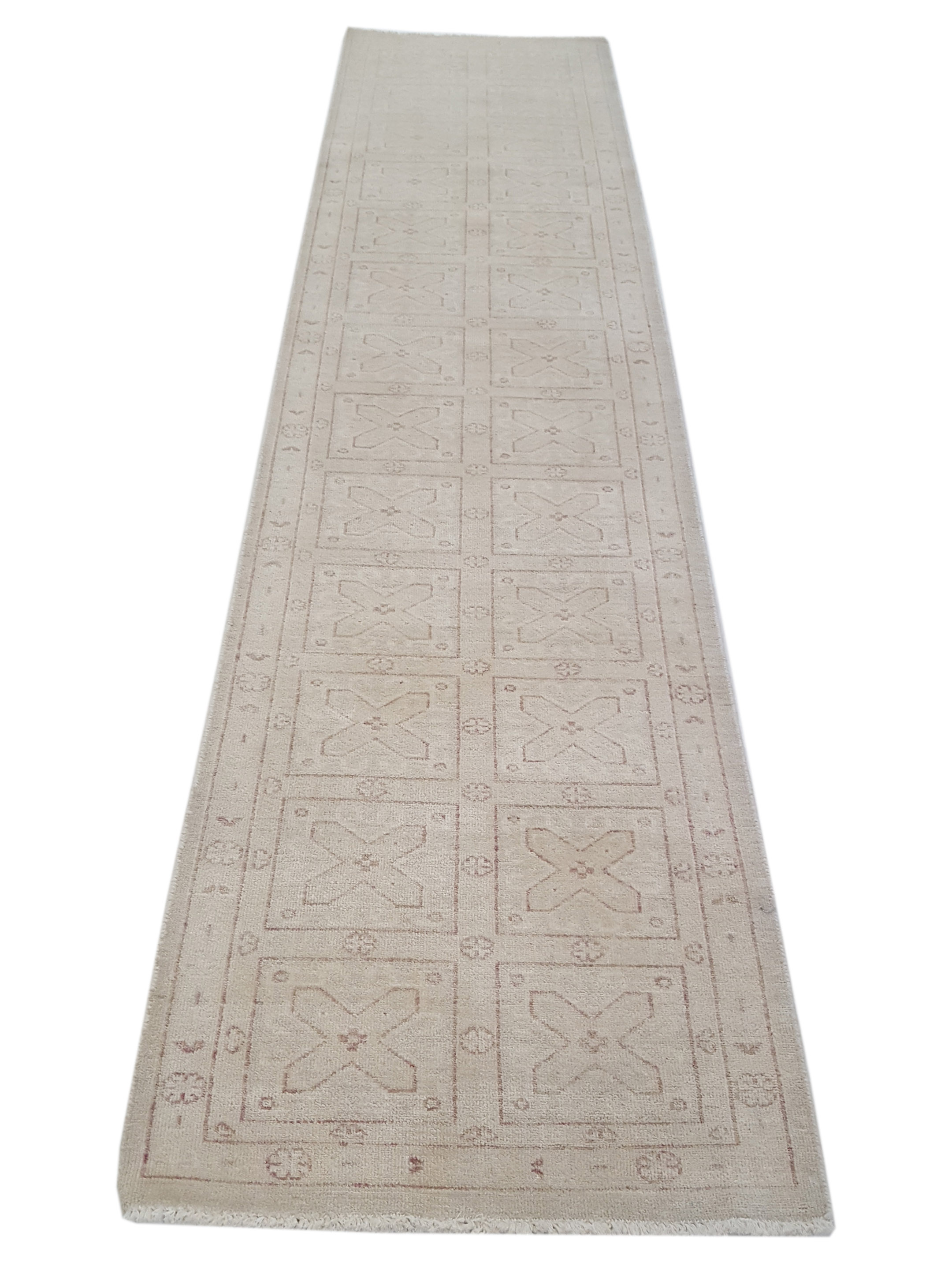Khotan Hand Knotted Ivory 3x11 - Image 2 of 6