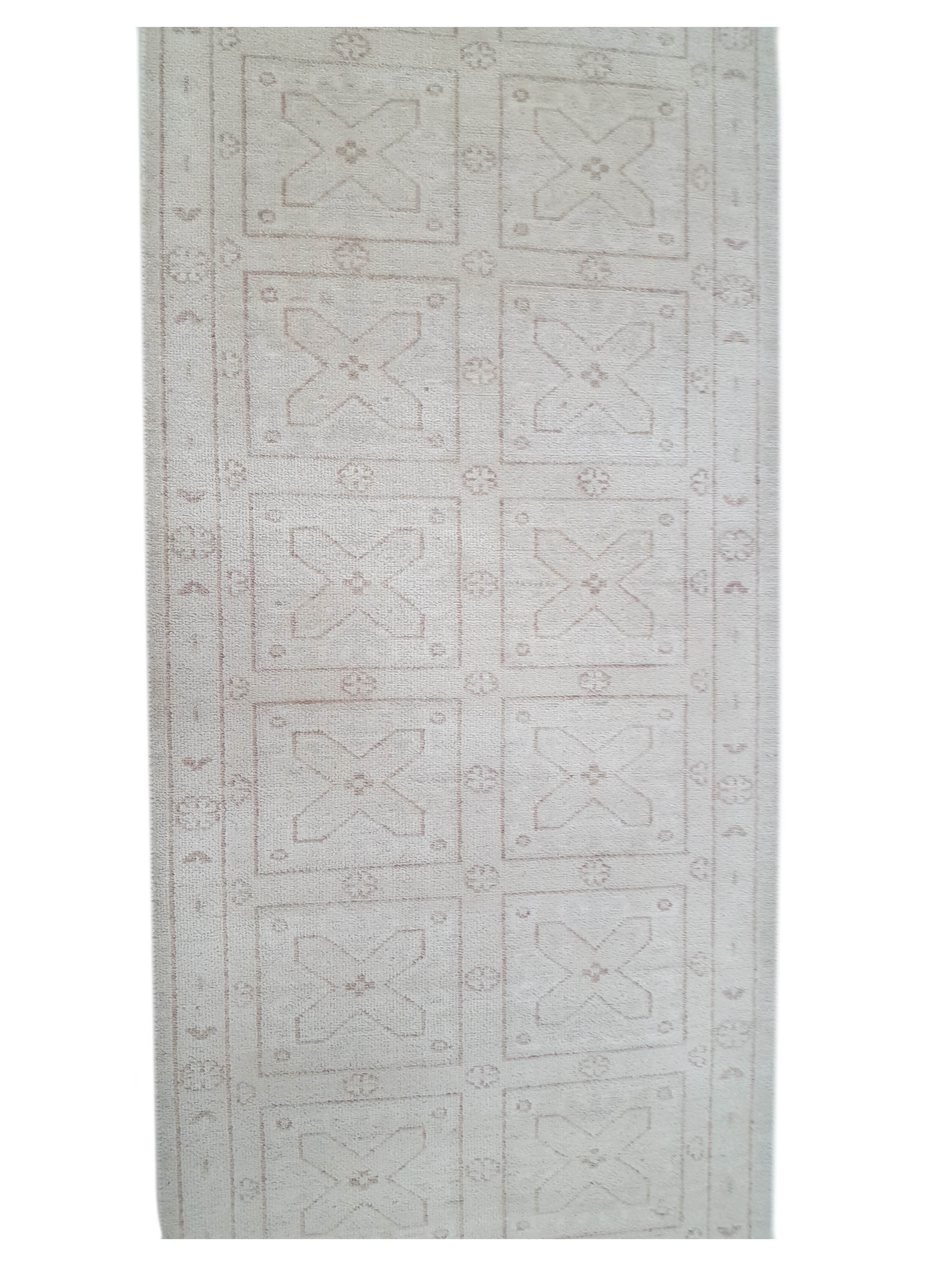 Khotan Hand Knotted Ivory 3x11 - Image 5 of 6