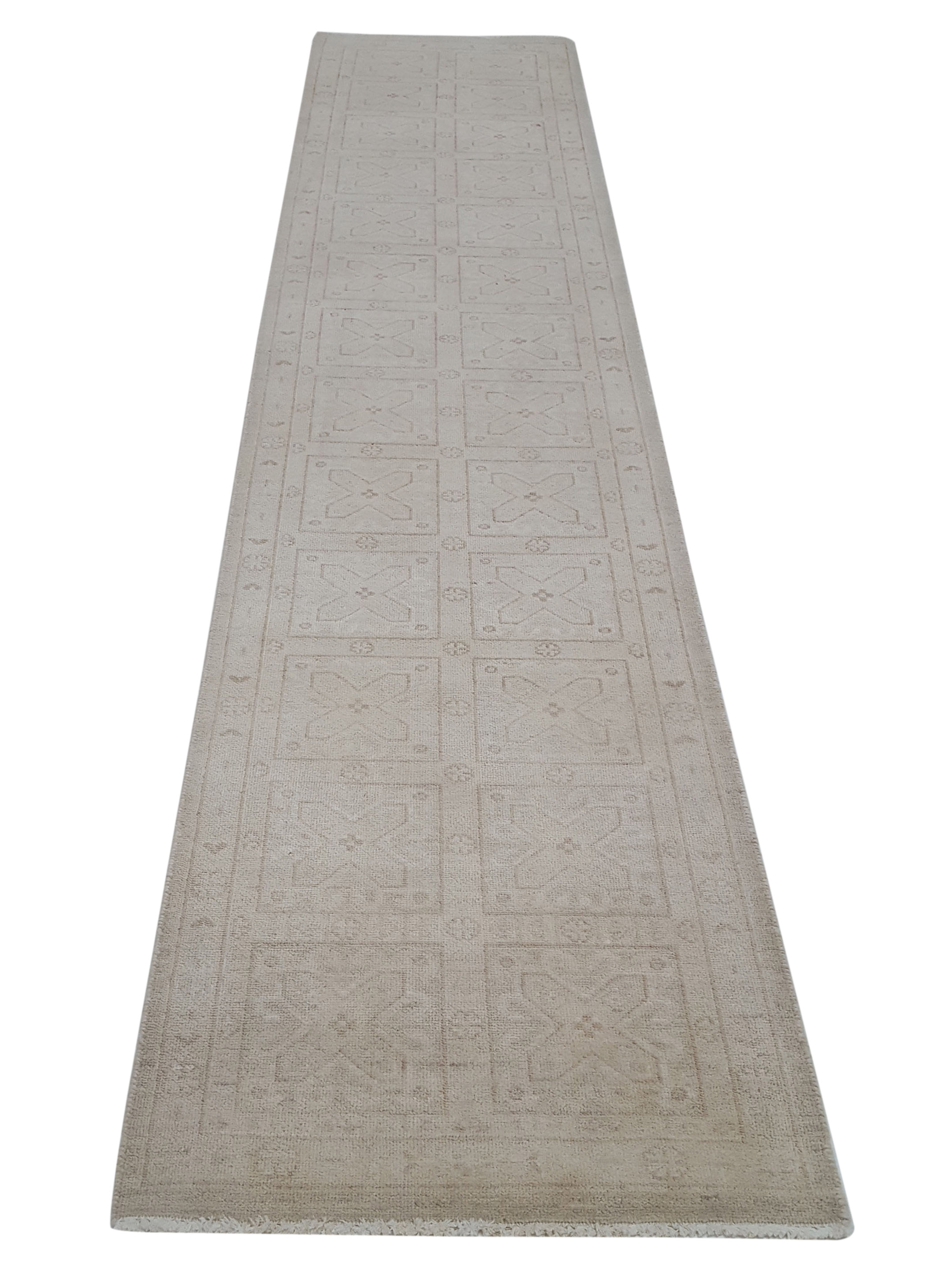 Khotan Hand Knotted Ivory 3x11 - Image 2 of 6
