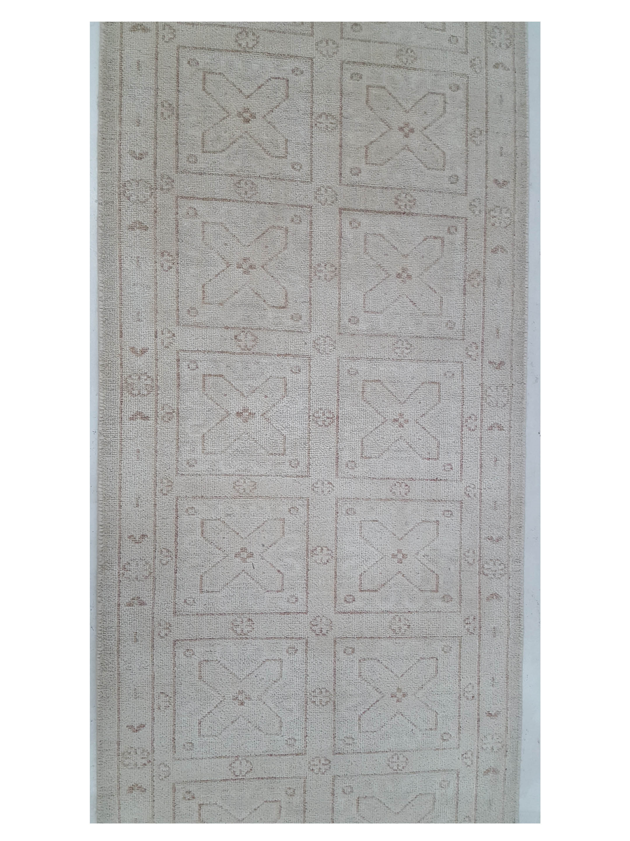 Khotan Hand Knotted Ivory 3x11 - Image 5 of 6
