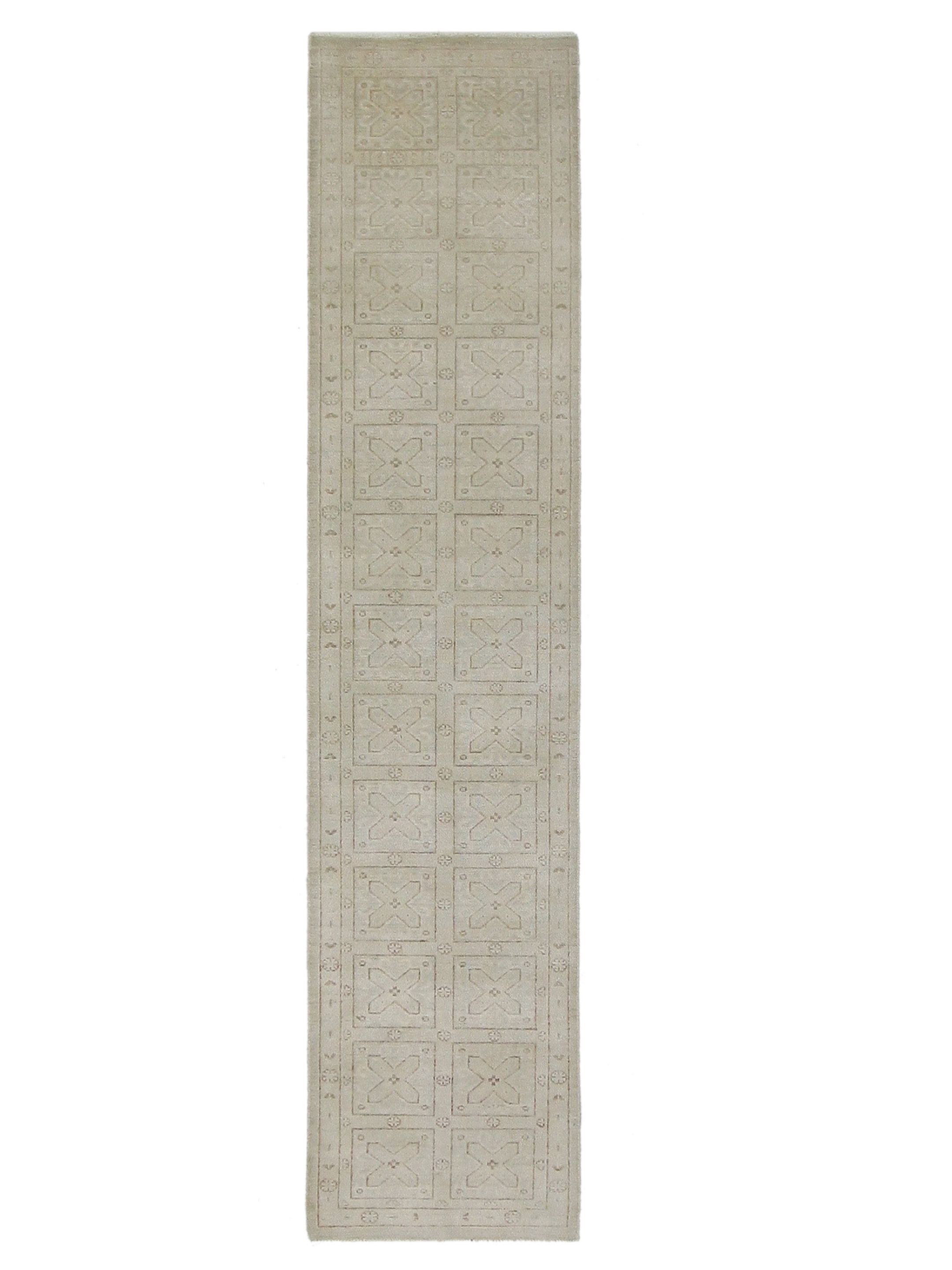 Khotan Hand Knotted Ivory 3x11