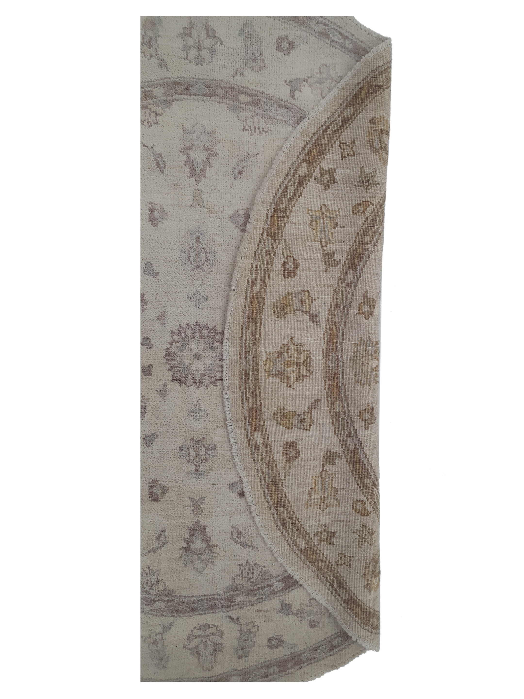 Ziegler Hand Knotted Ivory 5x5 - Image 2 of 3