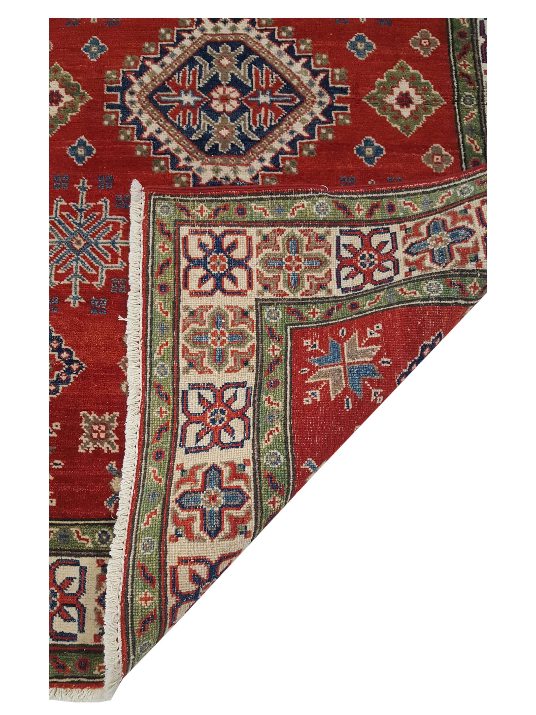 Kazak Hand Knotted Red 4x6 - Image 3 of 6
