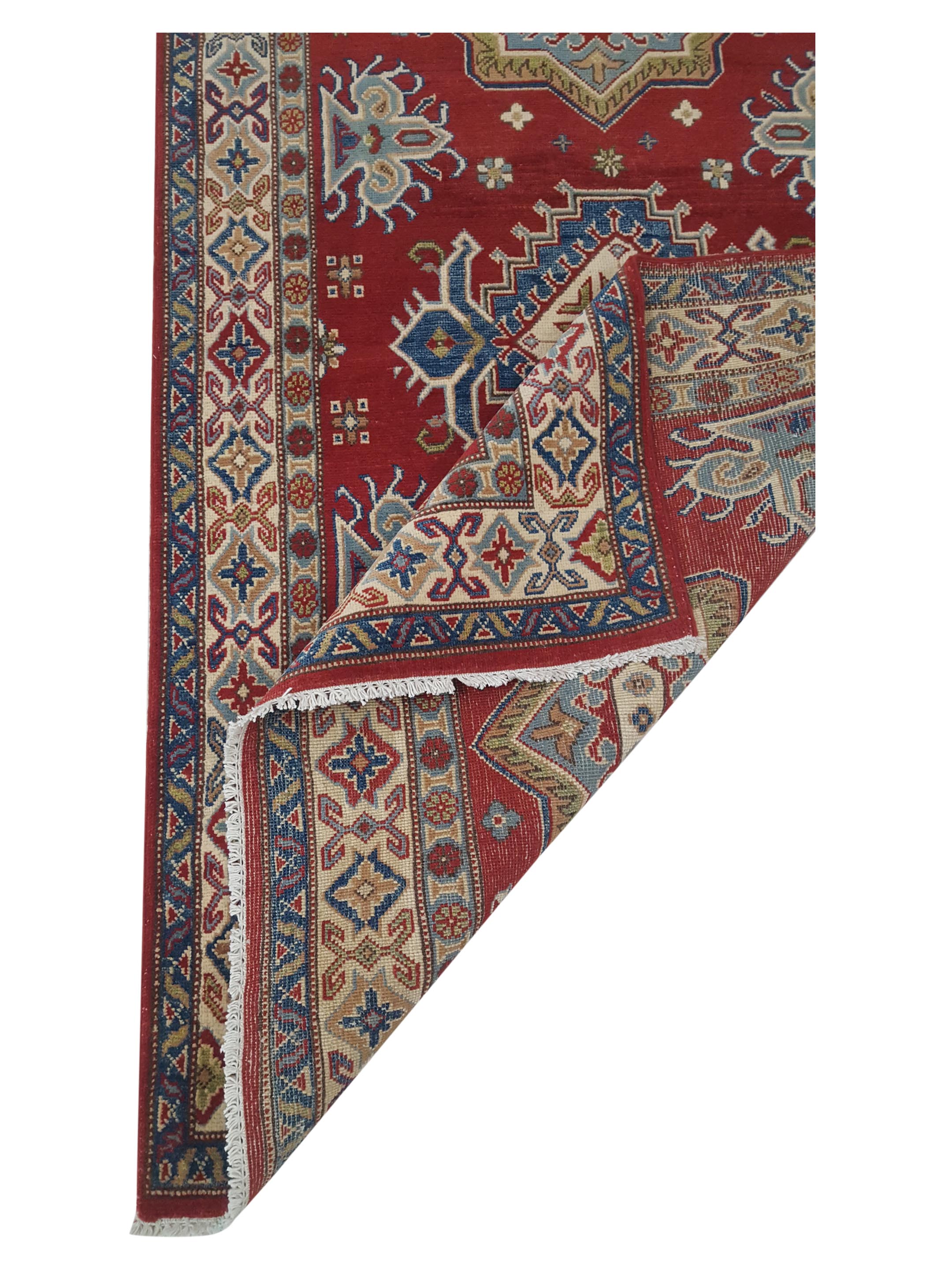Kazak Hand Knotted Red 4x6 - Image 3 of 6