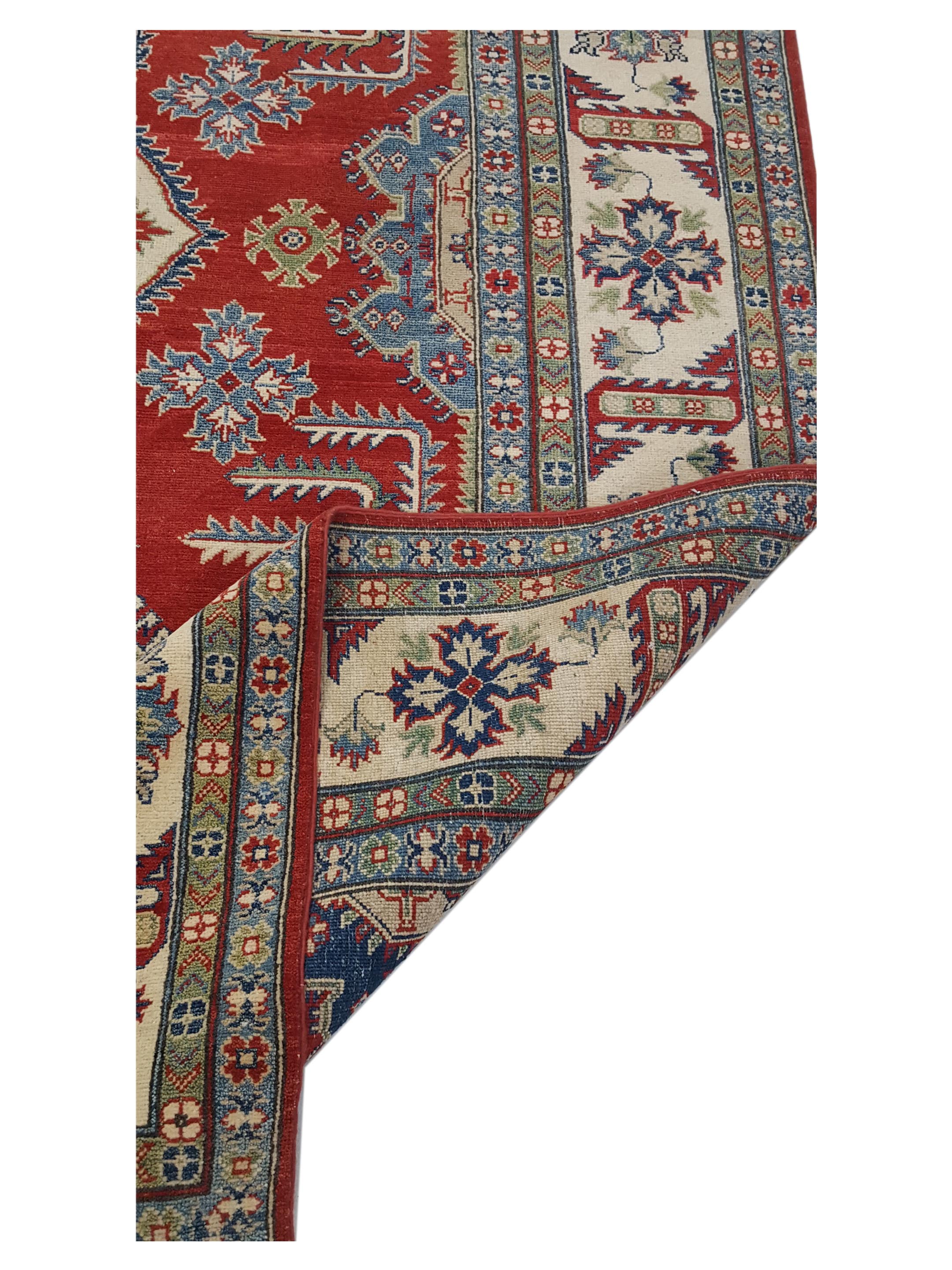 Kazak Hand Knotted Red 9x12 - Image 3 of 6