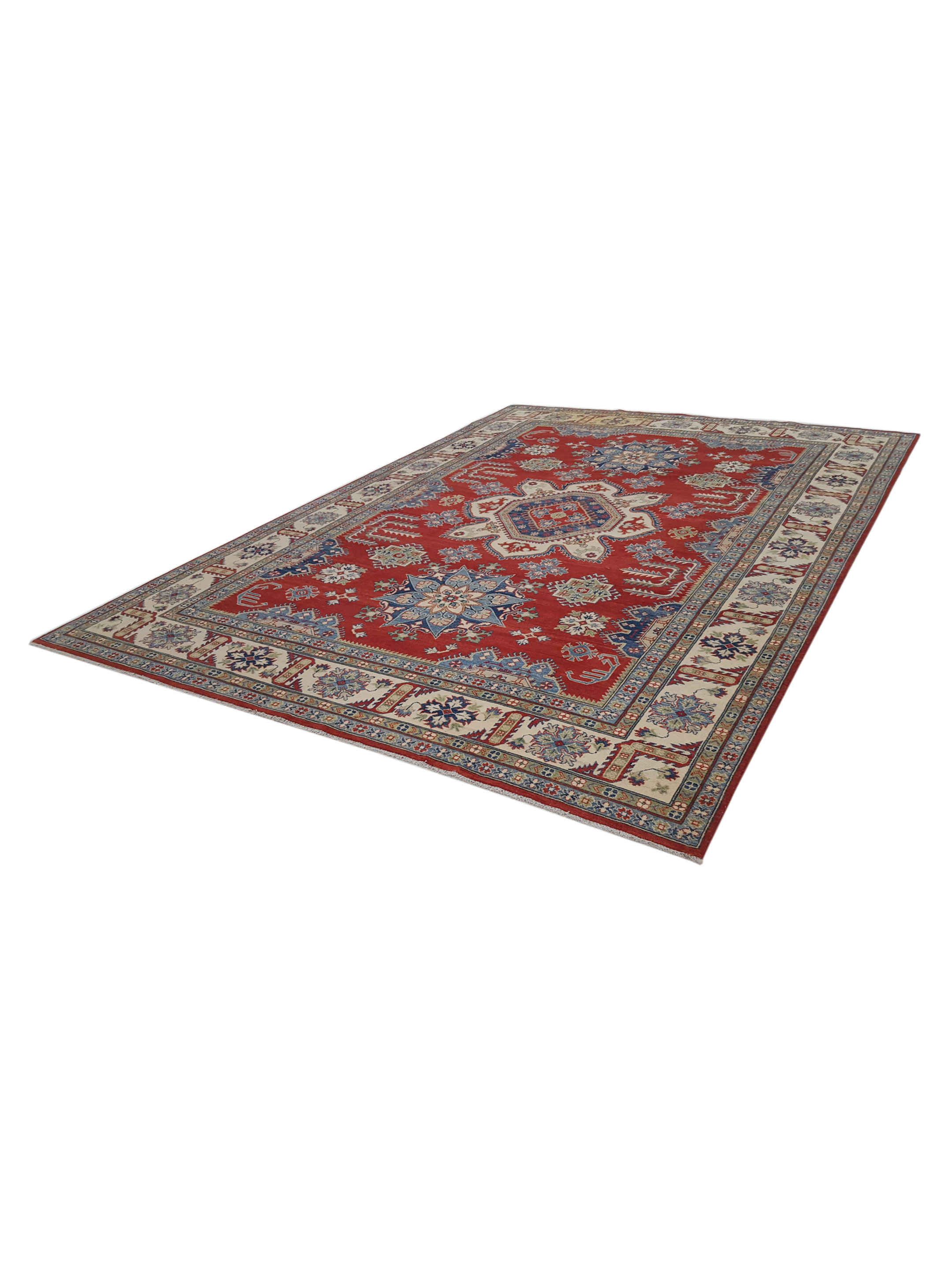 Kazak Hand Knotted Red 9x12 - Image 6 of 6