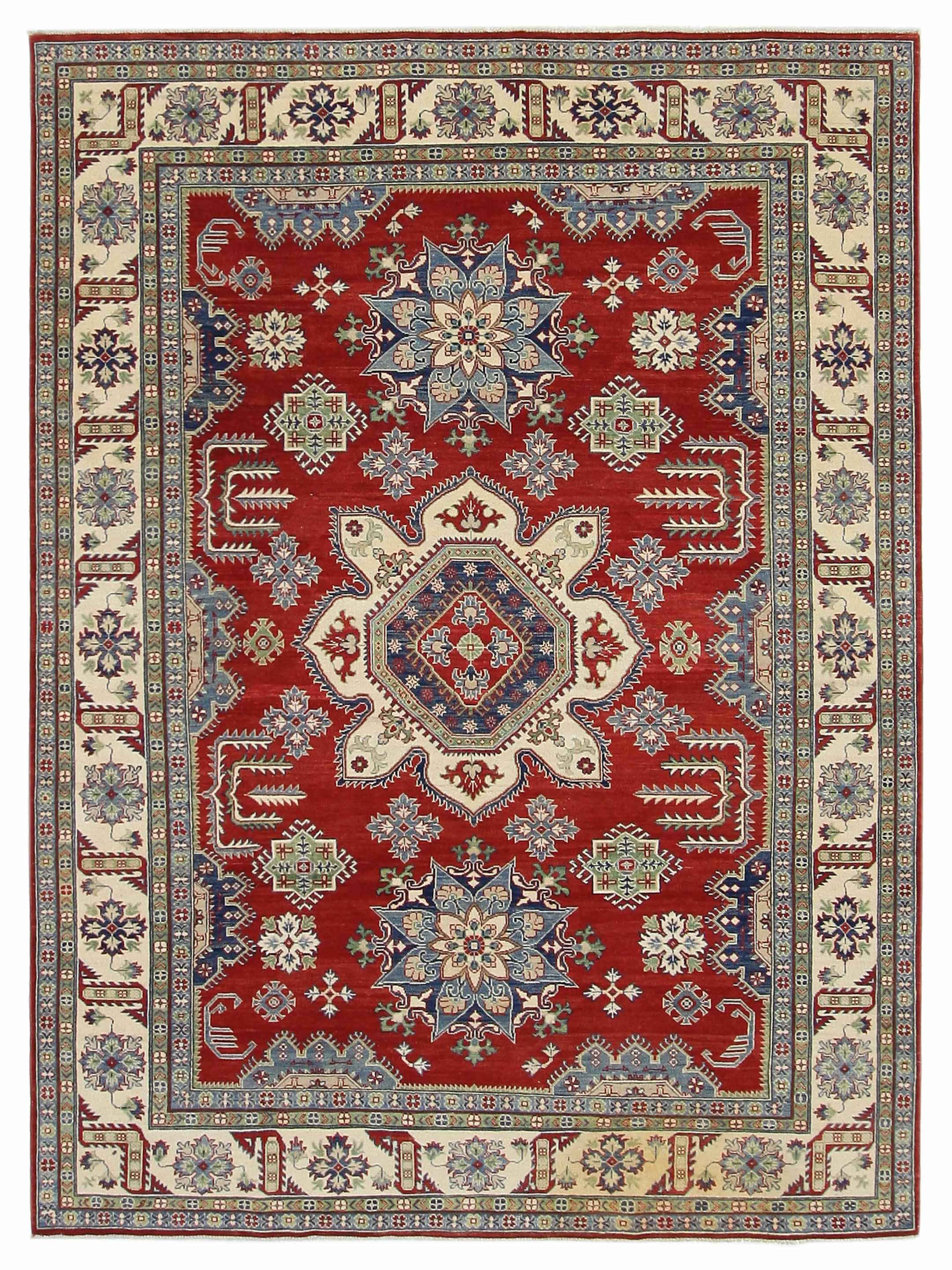 Kazak Hand Knotted Red 9x12