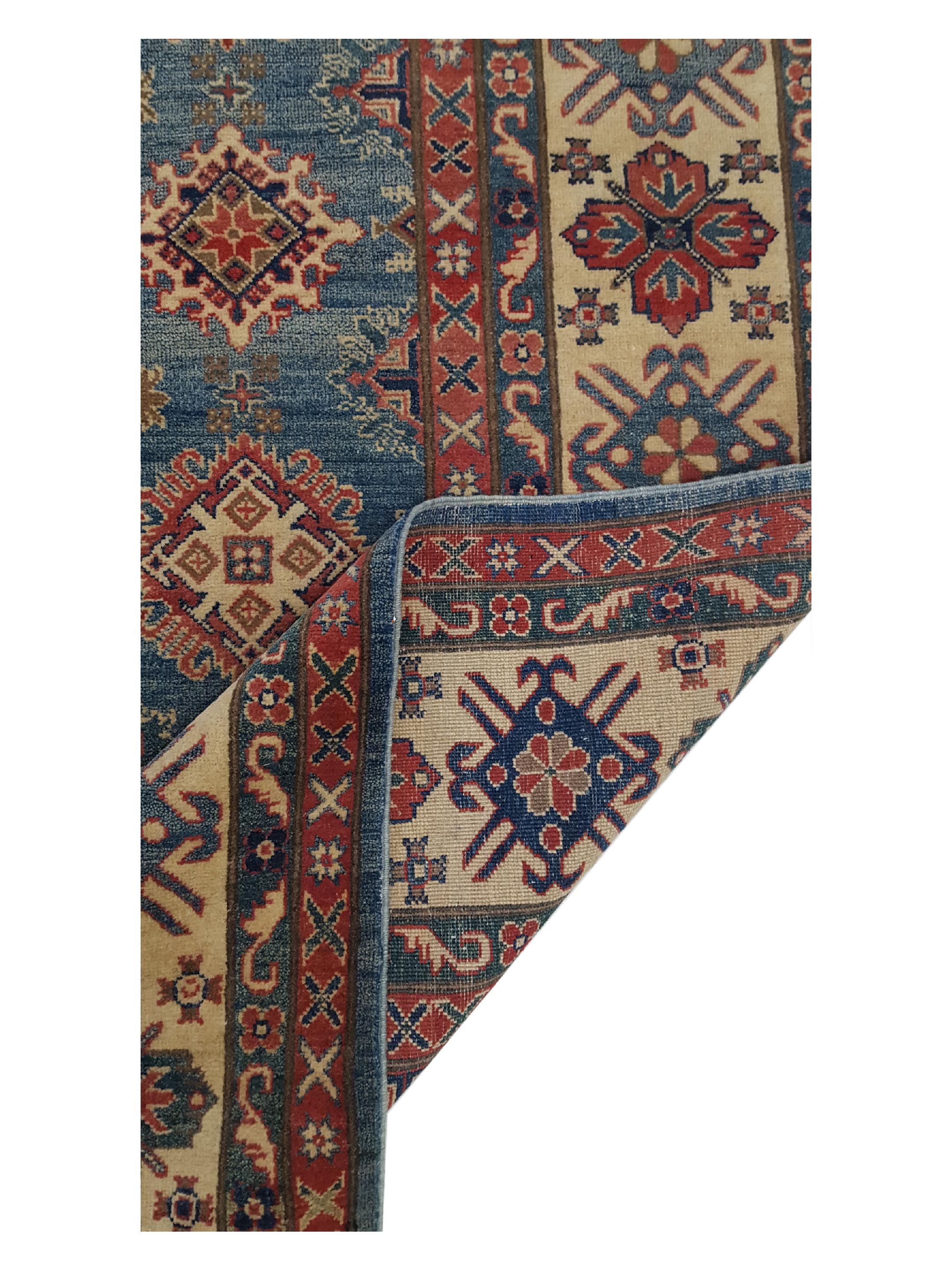 Kazak Hand Knotted Blue 9x12 - Image 3 of 6