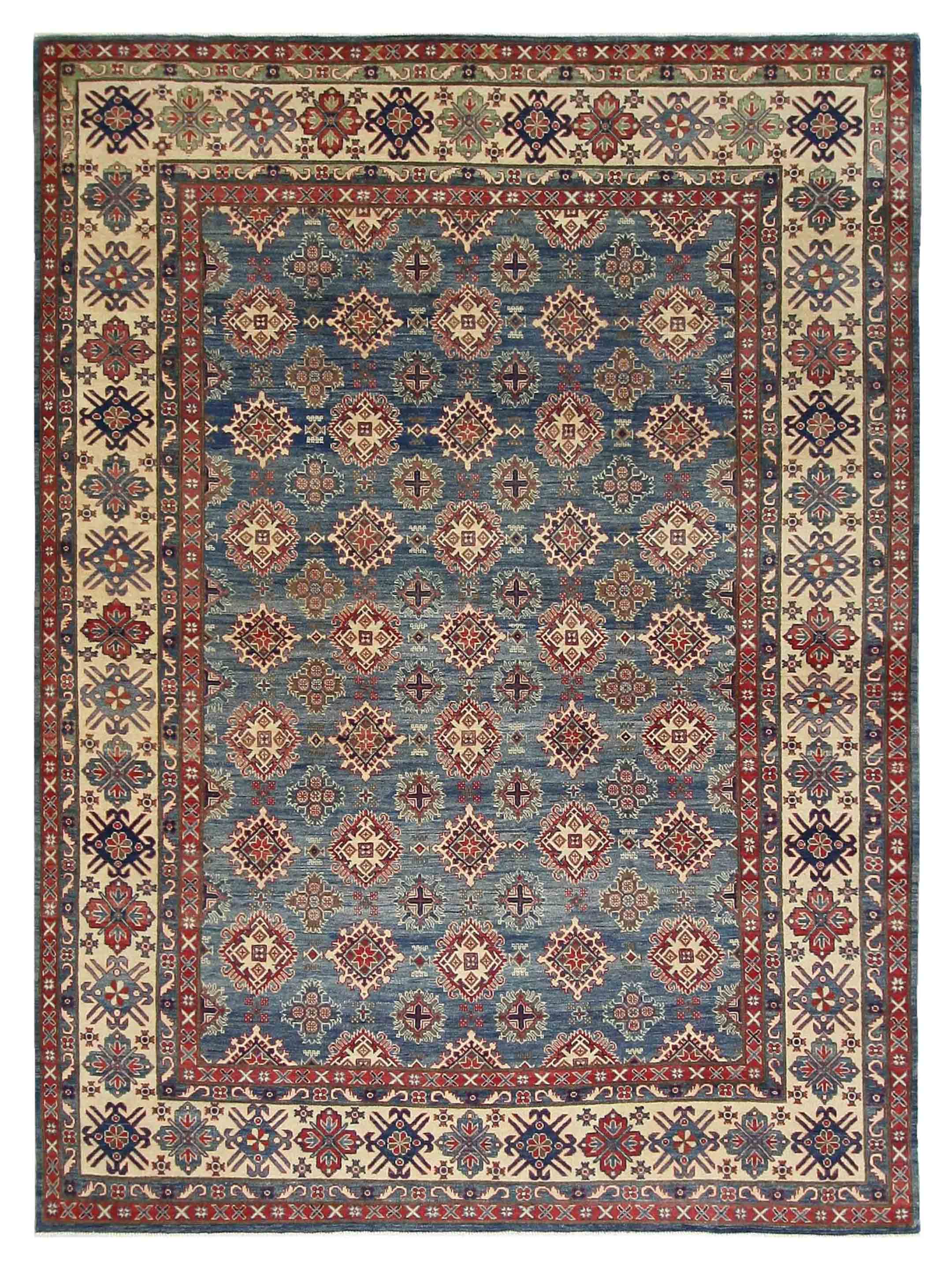 Kazak Hand Knotted Blue 9x12