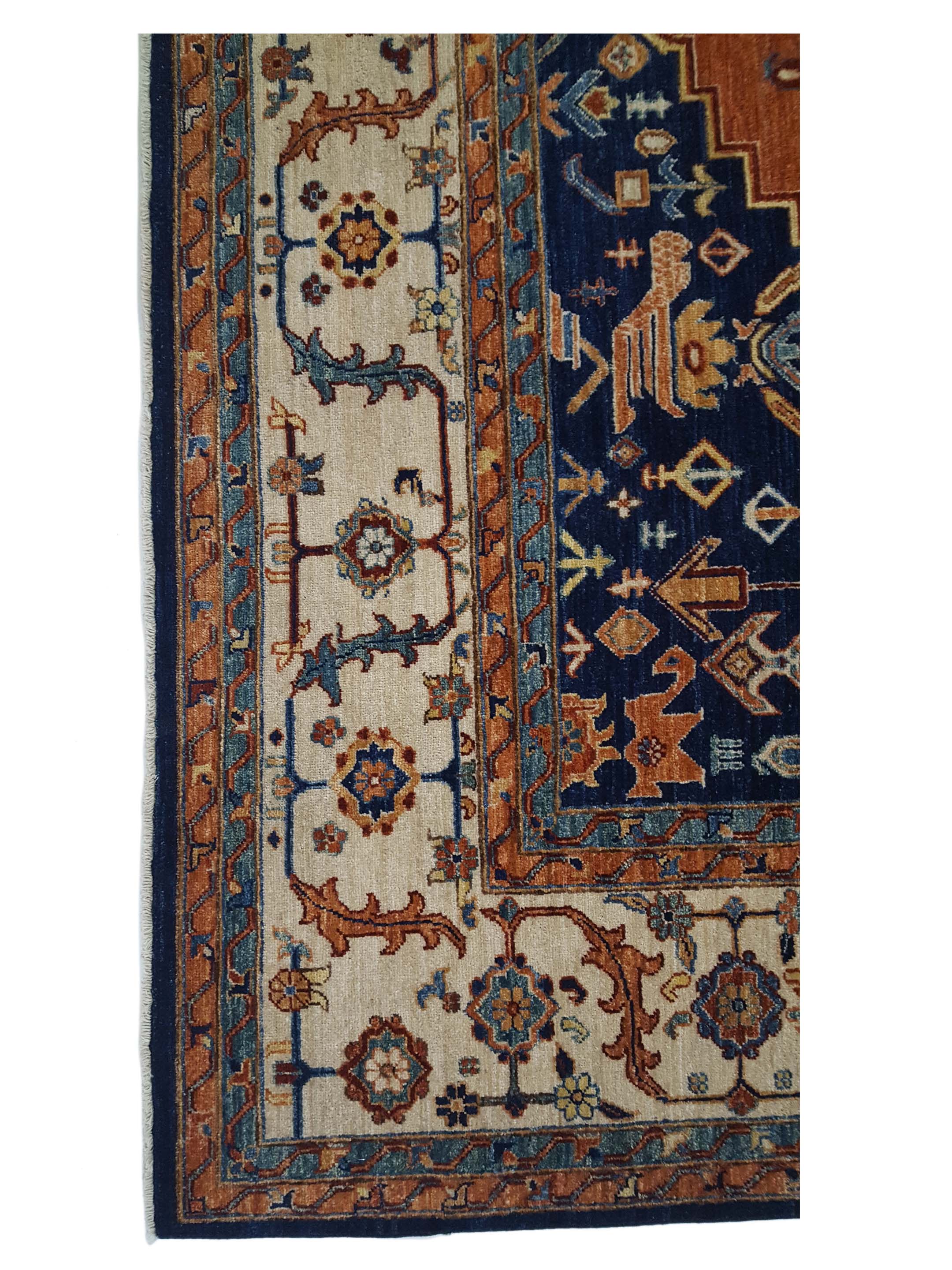 Farahan Hand Knotted Navy 9x12 - Image 5 of 7