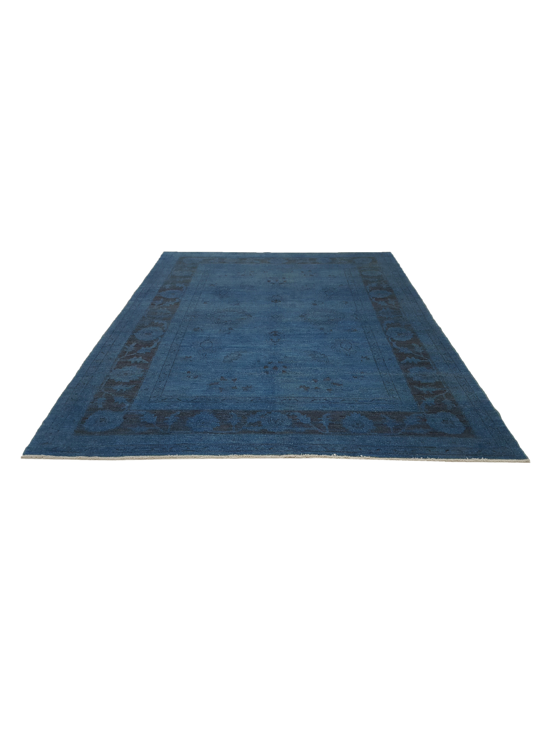 Farahan Overdyed Hand Knotted Blue 8x10 - Image 2 of 10