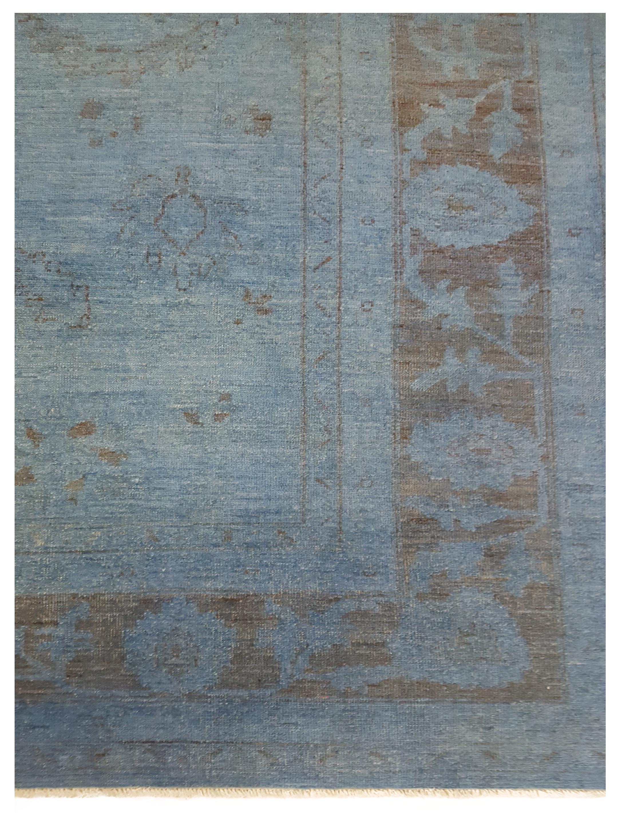 Farahan Overdyed Hand Knotted Blue 8x10 - Image 4 of 10