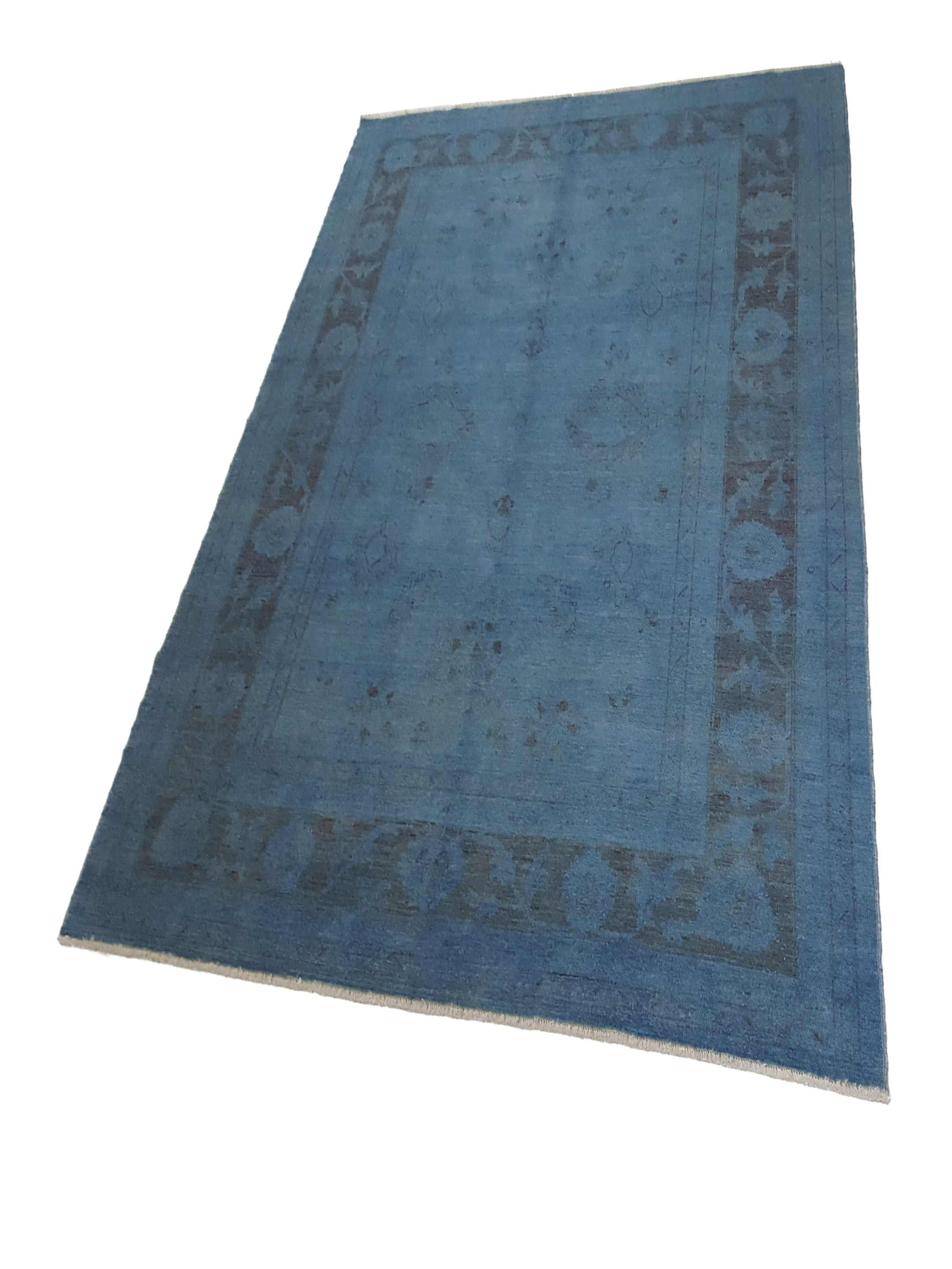 Farahan Overdyed Hand Knotted Blue 8x10 - Image 6 of 10