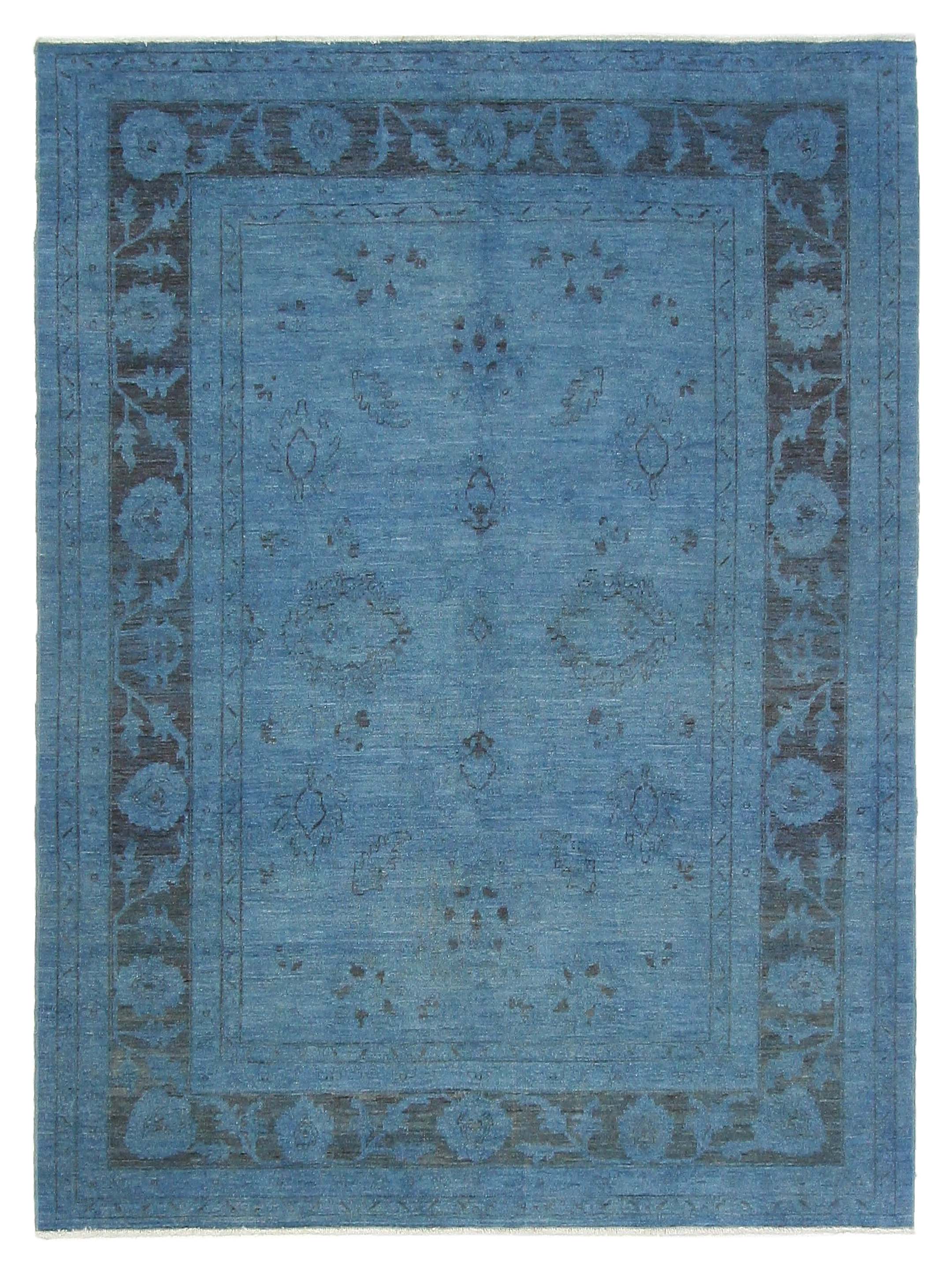 Farahan Overdyed Hand Knotted Blue 8x10
