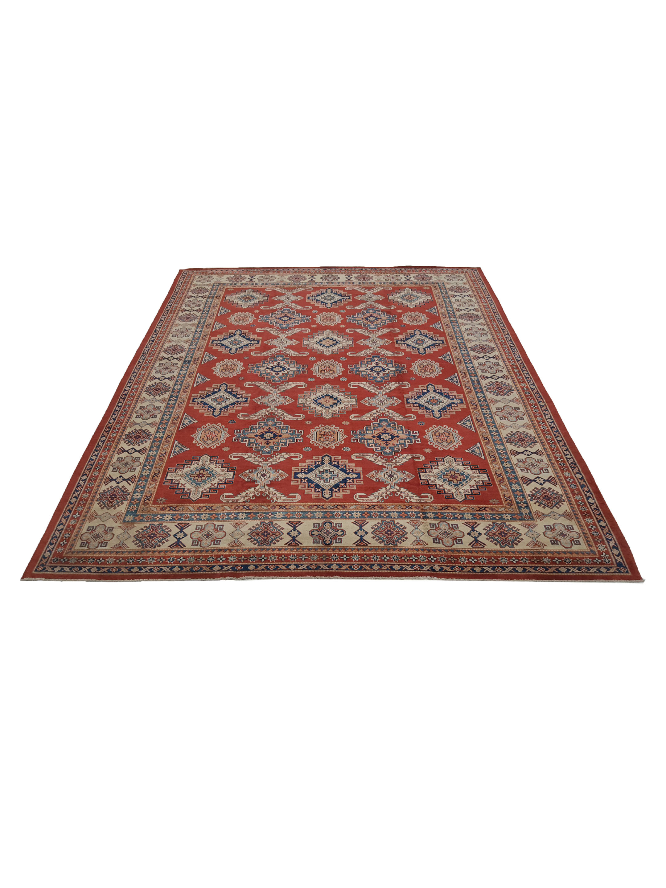 Kazak Afzali Hand Knotted Red 12x15 - Image 2 of 6