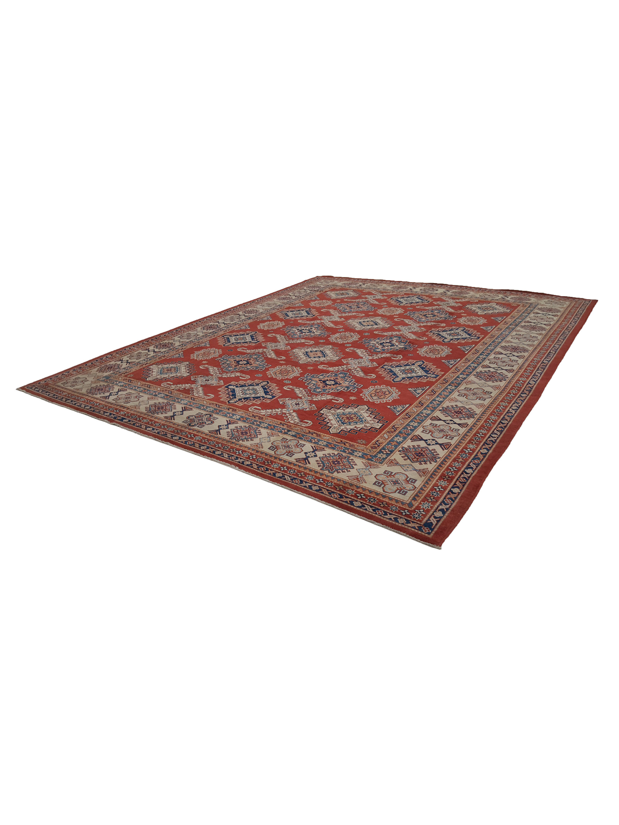 Kazak Afzali Hand Knotted Red 12x15 - Image 6 of 6