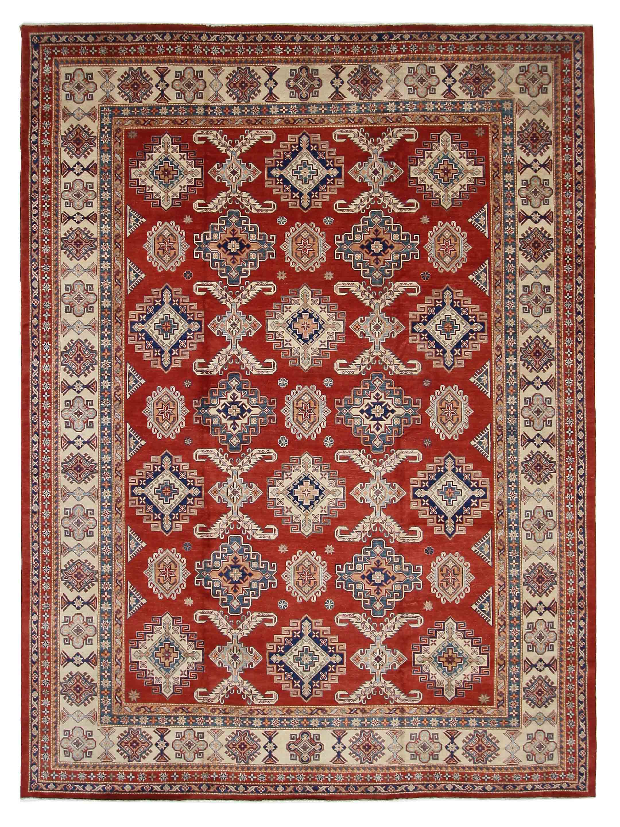 Kazak Afzali Hand Knotted Red 12x15