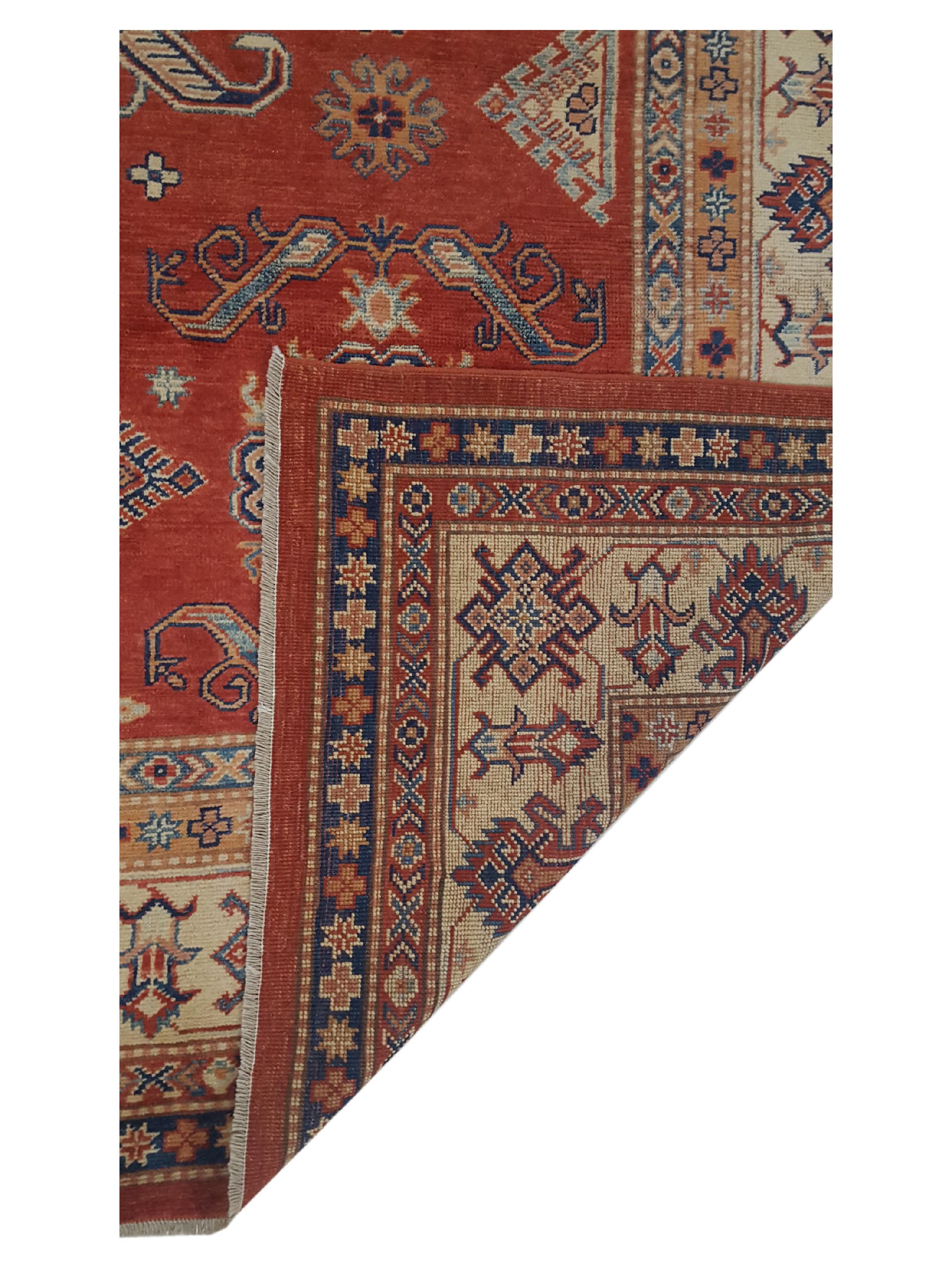 Kazak Afzali Hand Knotted Red 10x13 - Image 3 of 6