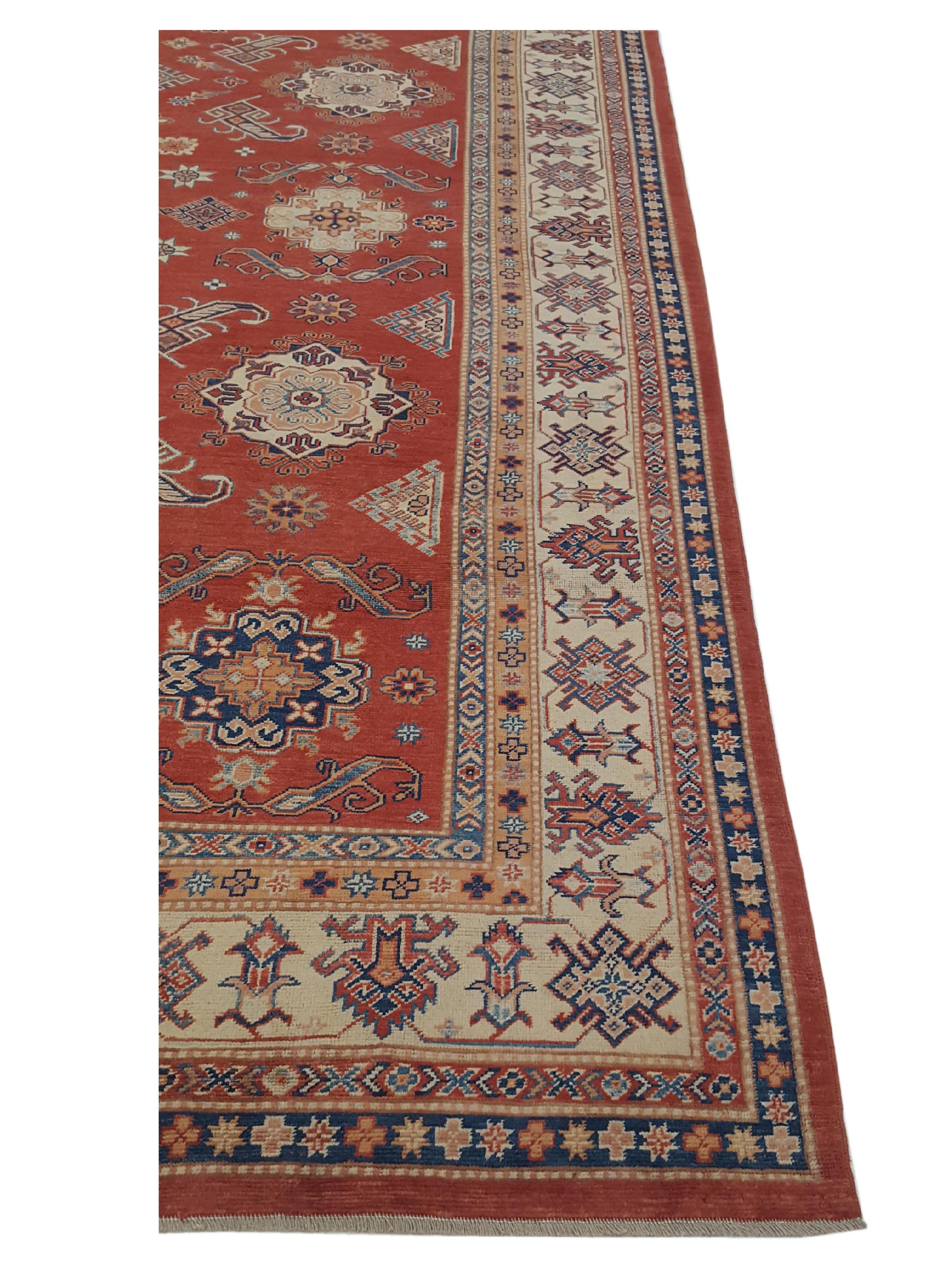 Kazak Afzali Hand Knotted Red 10x13 - Image 4 of 6