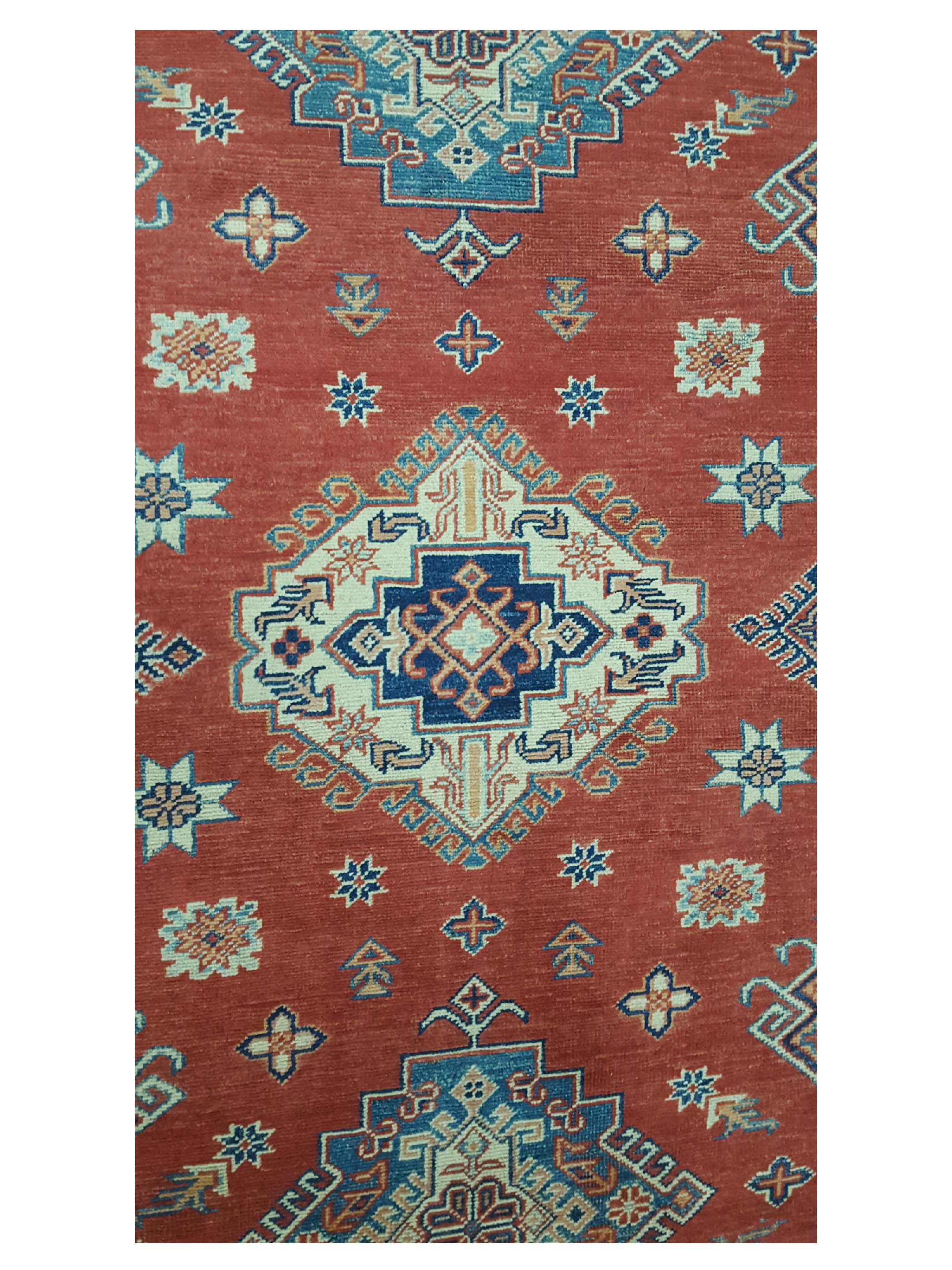 Kazak Afzali Hand Knotted Red 10x13 - Image 5 of 6
