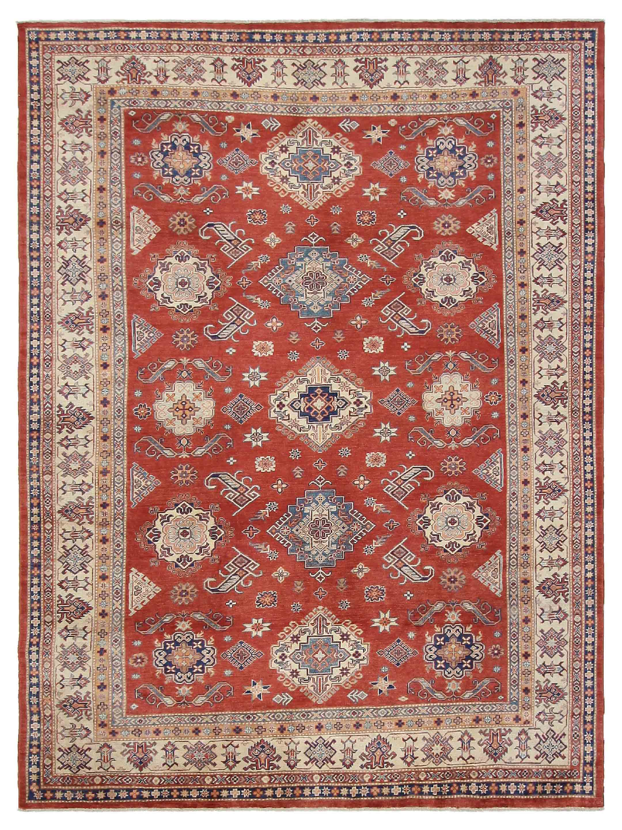 Kazak Afzali Hand Knotted Red 10x13