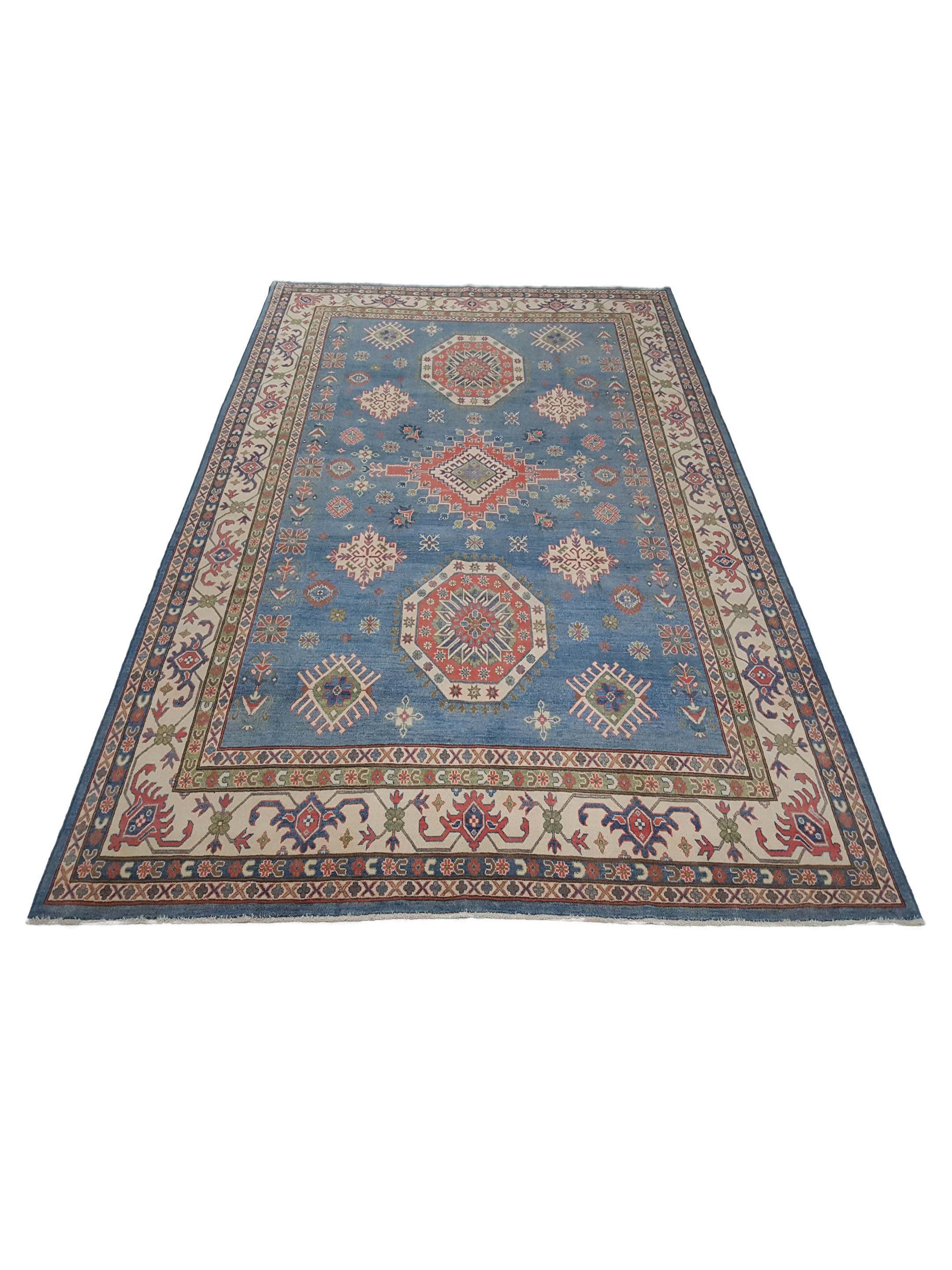 Kazak Hand Knotted Blue 9x12 - Image 2 of 5