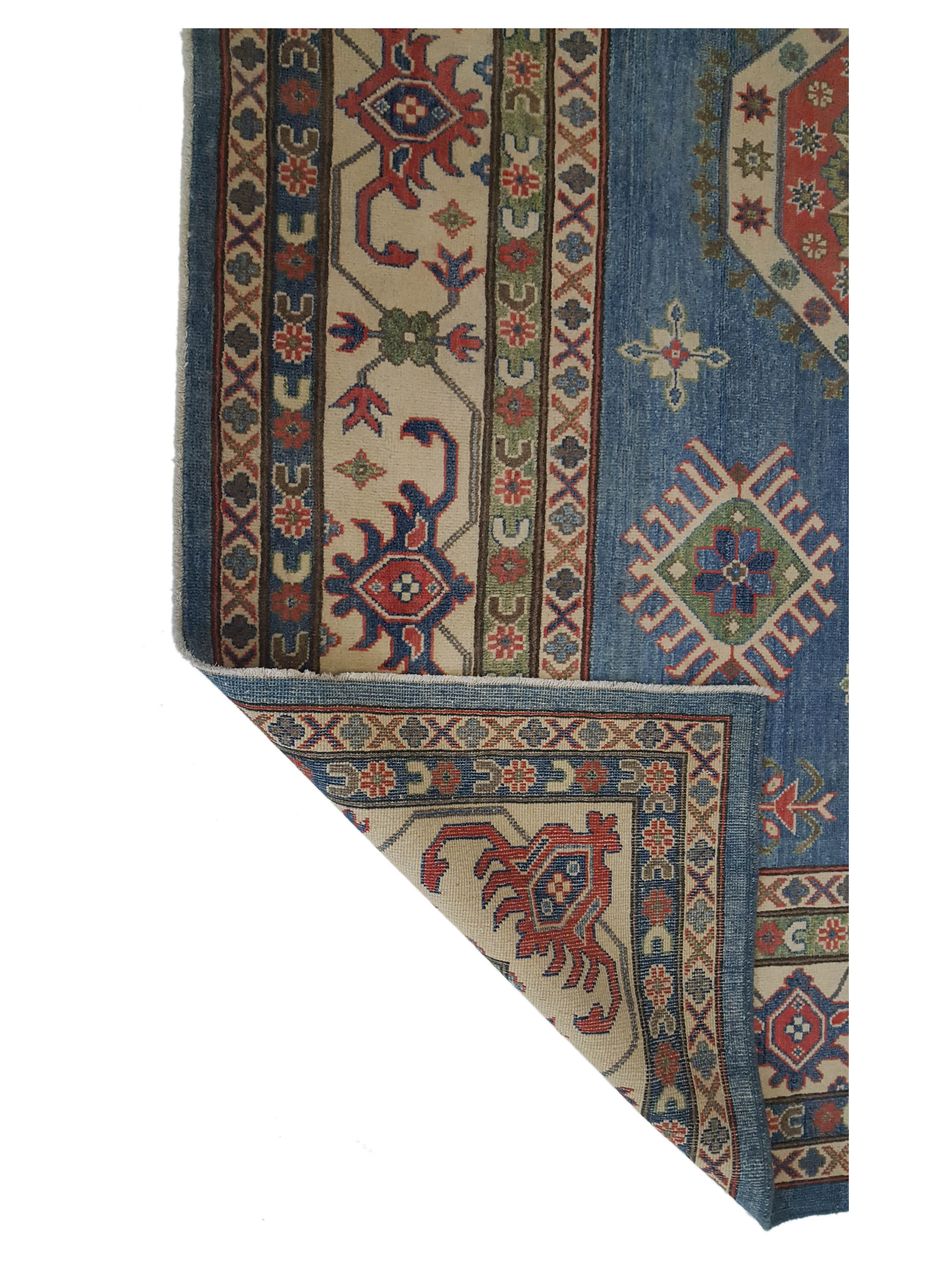 Kazak Hand Knotted Blue 9x12 - Image 3 of 5