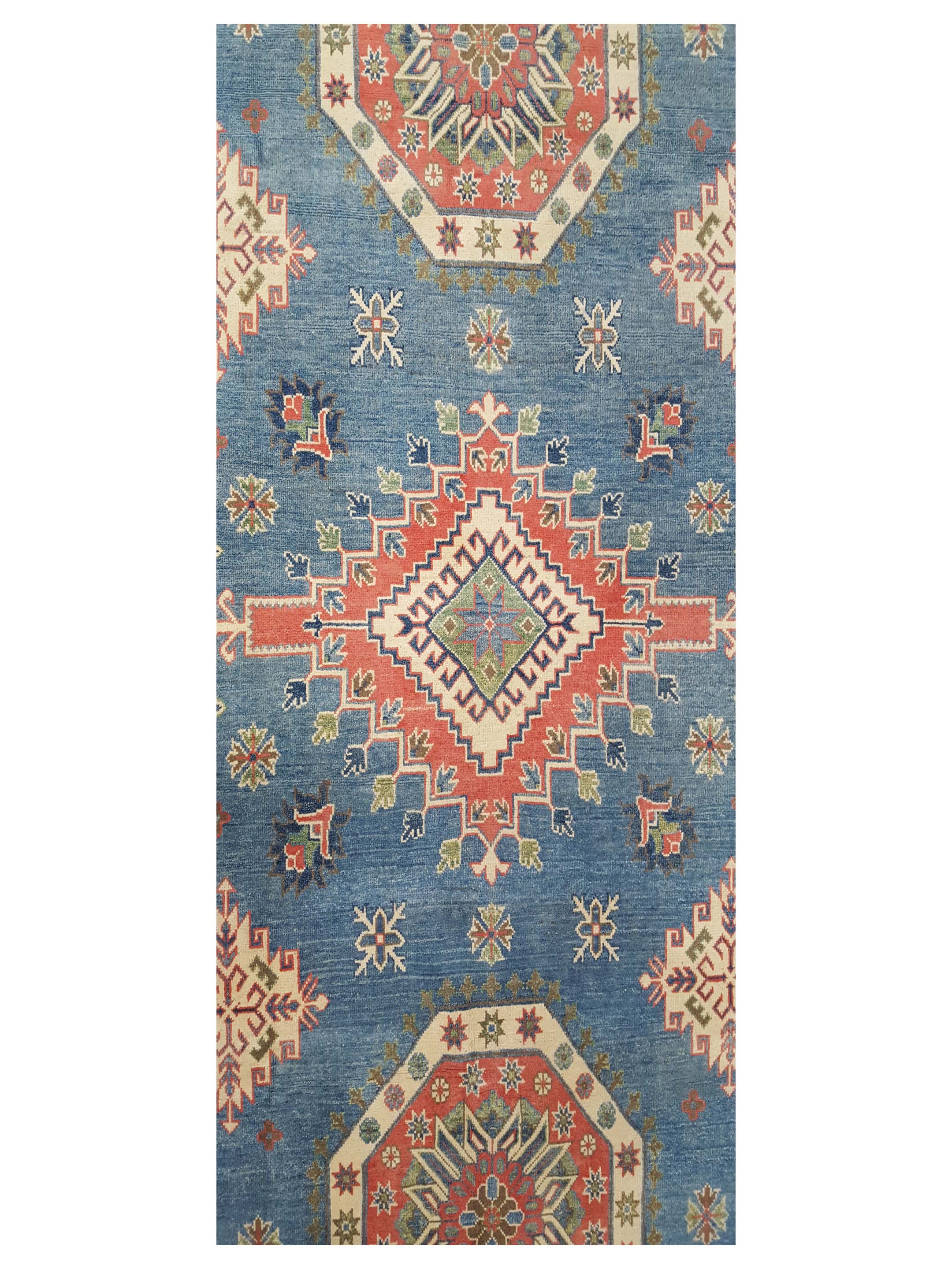 Kazak Hand Knotted Blue 9x12 - Image 5 of 5