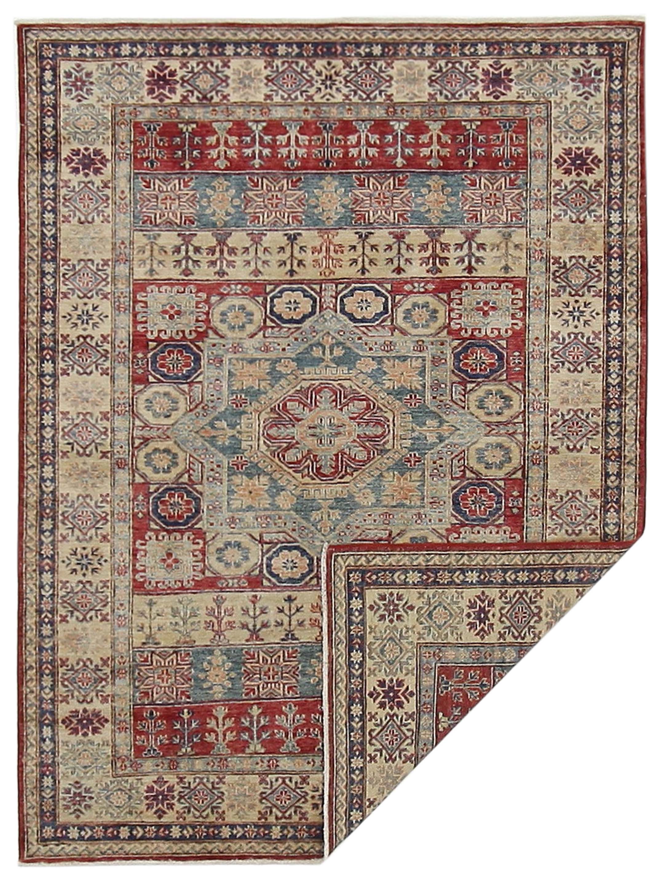 Kazak Super Hand Knotted Multi 5x7 - Image 3 of 8
