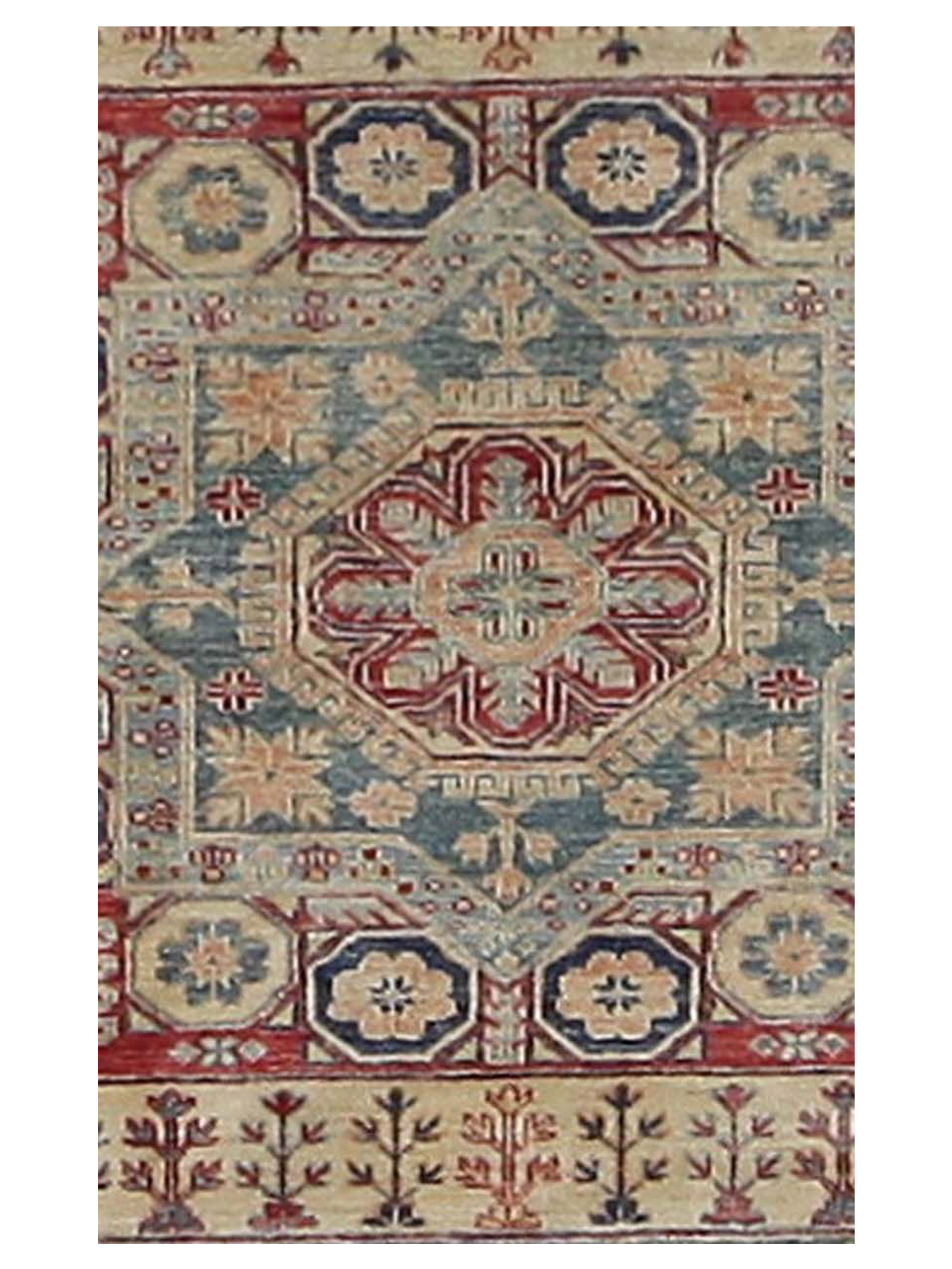 Kazak Super Hand Knotted Multi 5x7 - Image 6 of 8