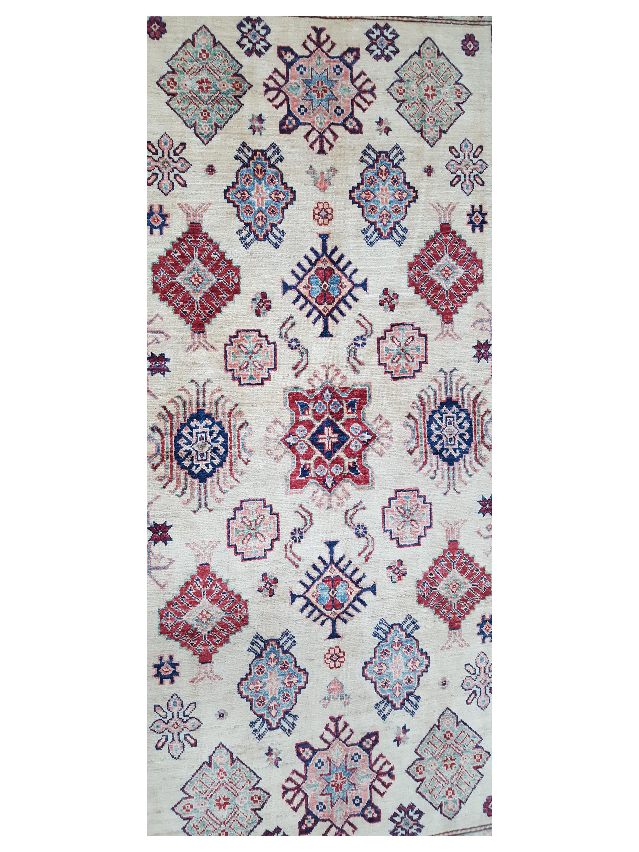 Kazak Super Hand Knotted Ivory 5x7 - Image 8 of 9