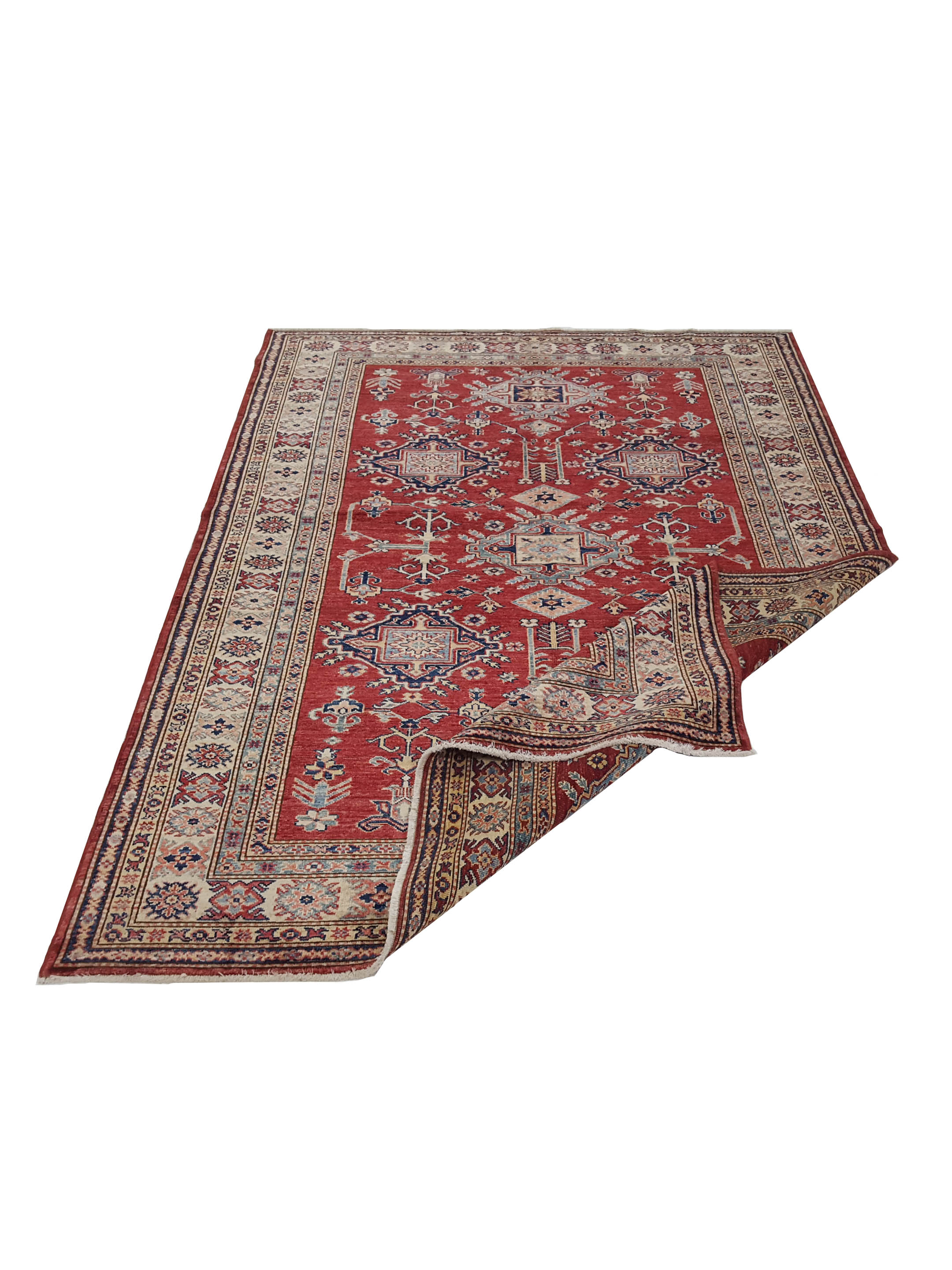 Kazak Super Hand Knotted Red 5x8 - Image 3 of 7
