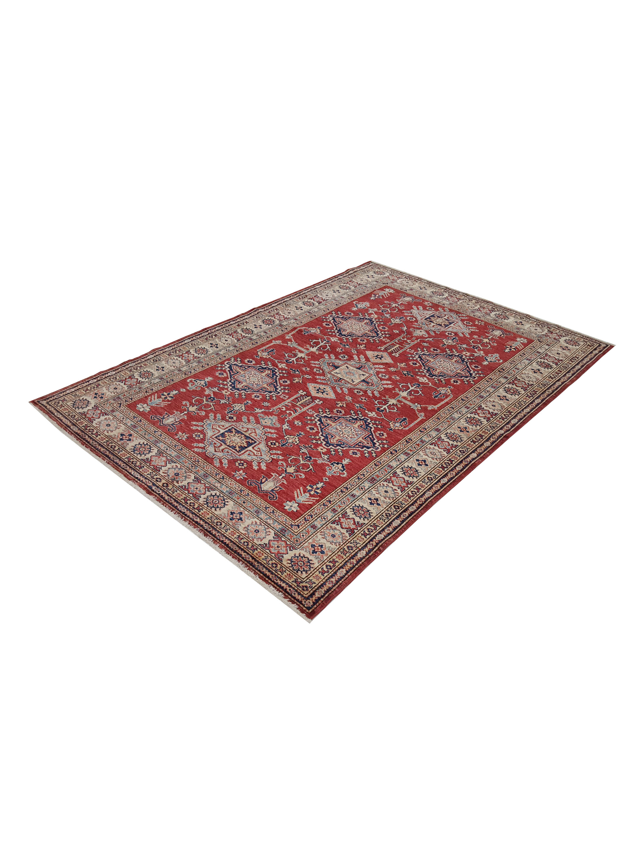 Kazak Super Hand Knotted Red 5x8 - Image 6 of 7