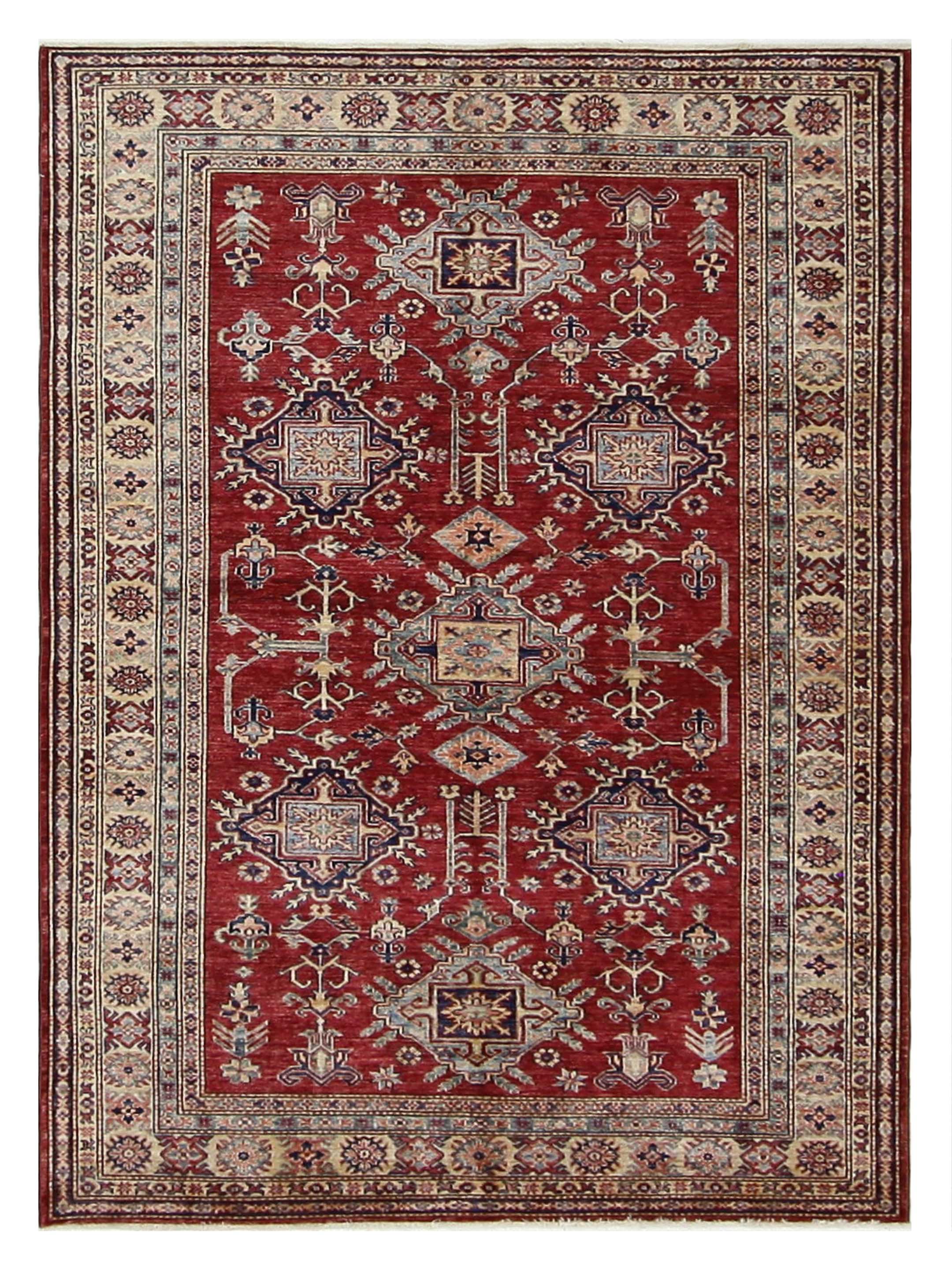 Kazak Super Hand Knotted Red 5x8