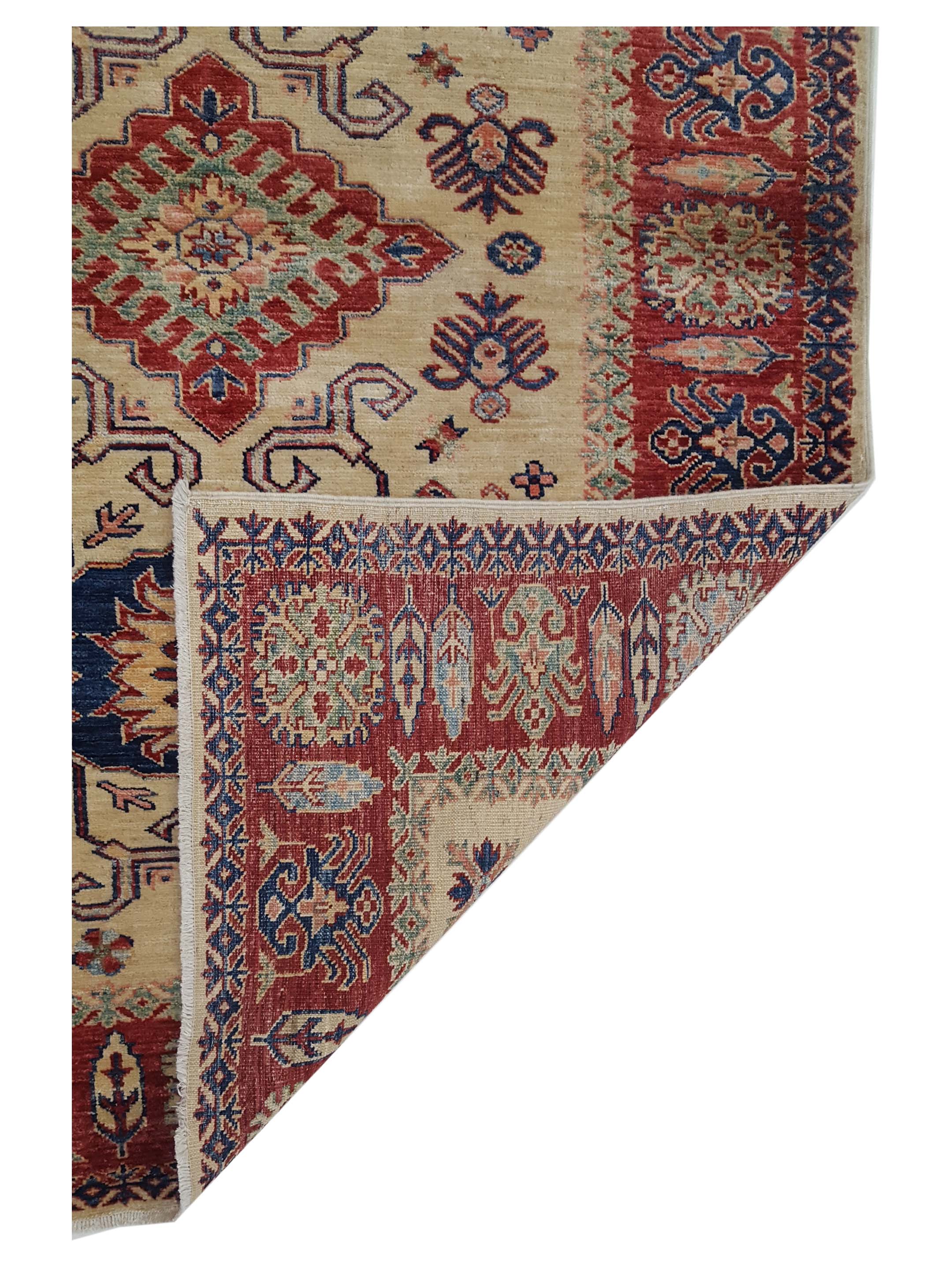 Kazak Super Hand Knotted Ivory 4x6 - Image 2 of 2