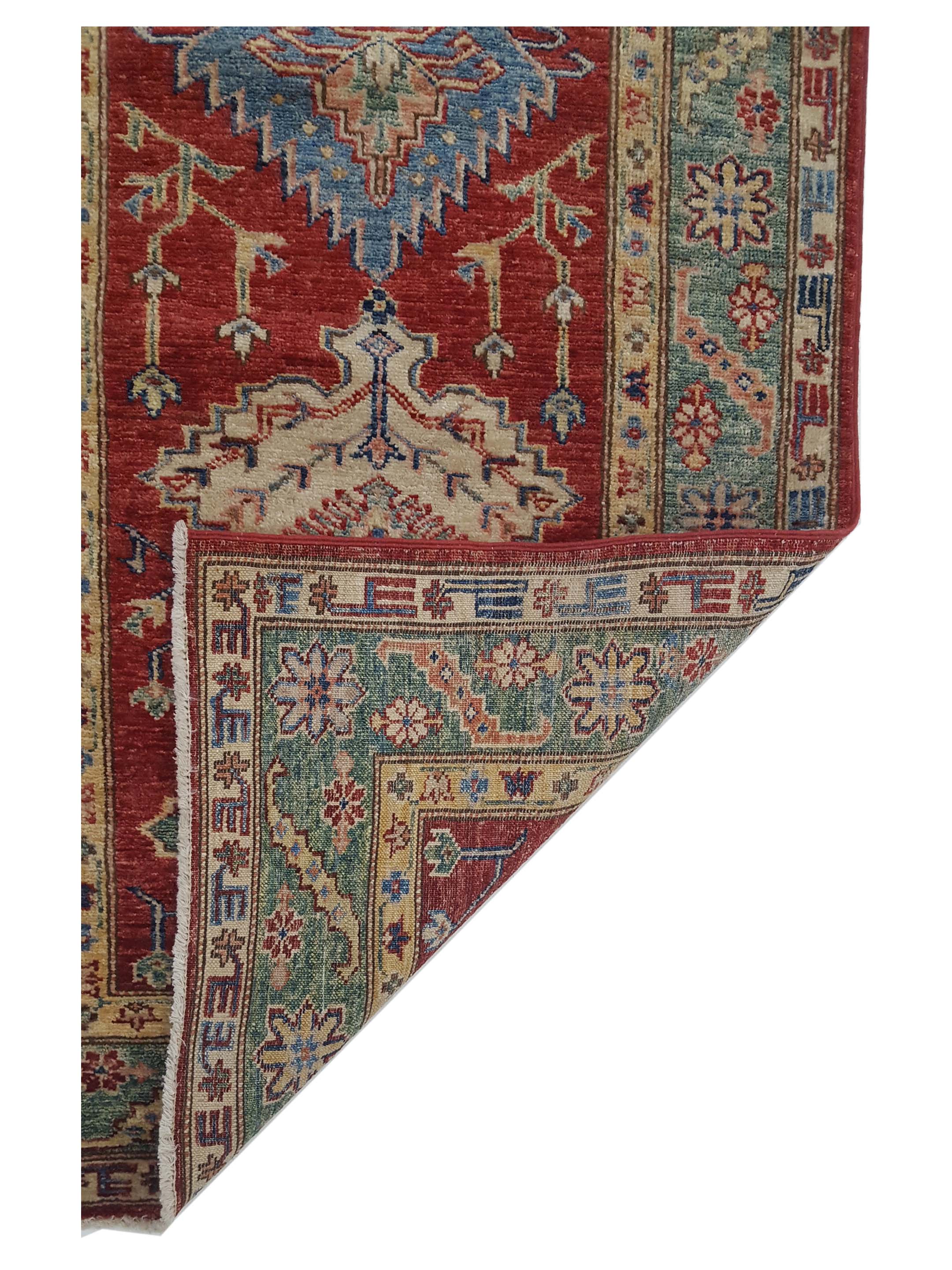 Kazak Super Hand Knotted Red 3x10 - Image 2 of 2