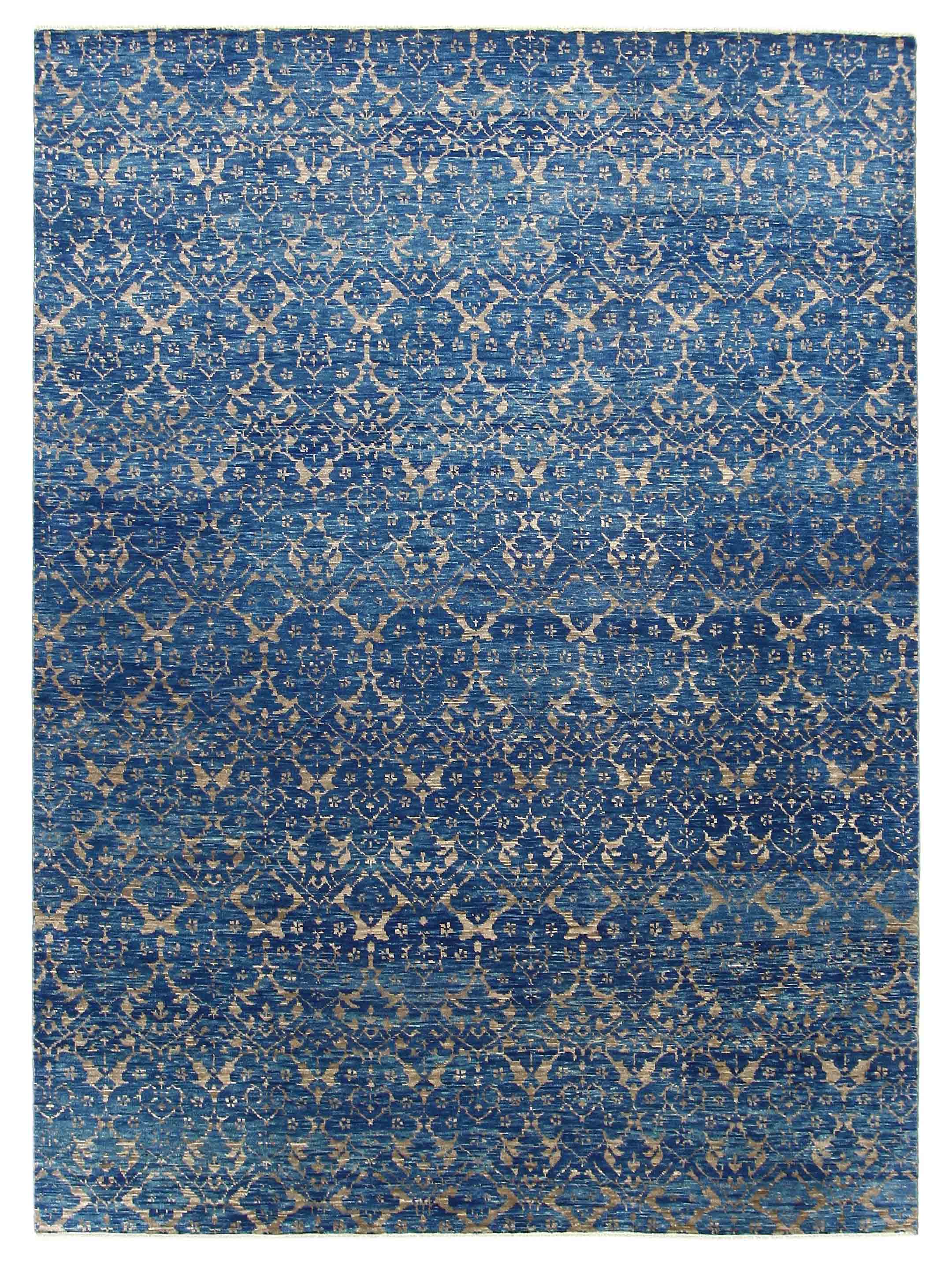 Soft Melody Hand Knotted Navy 10x14