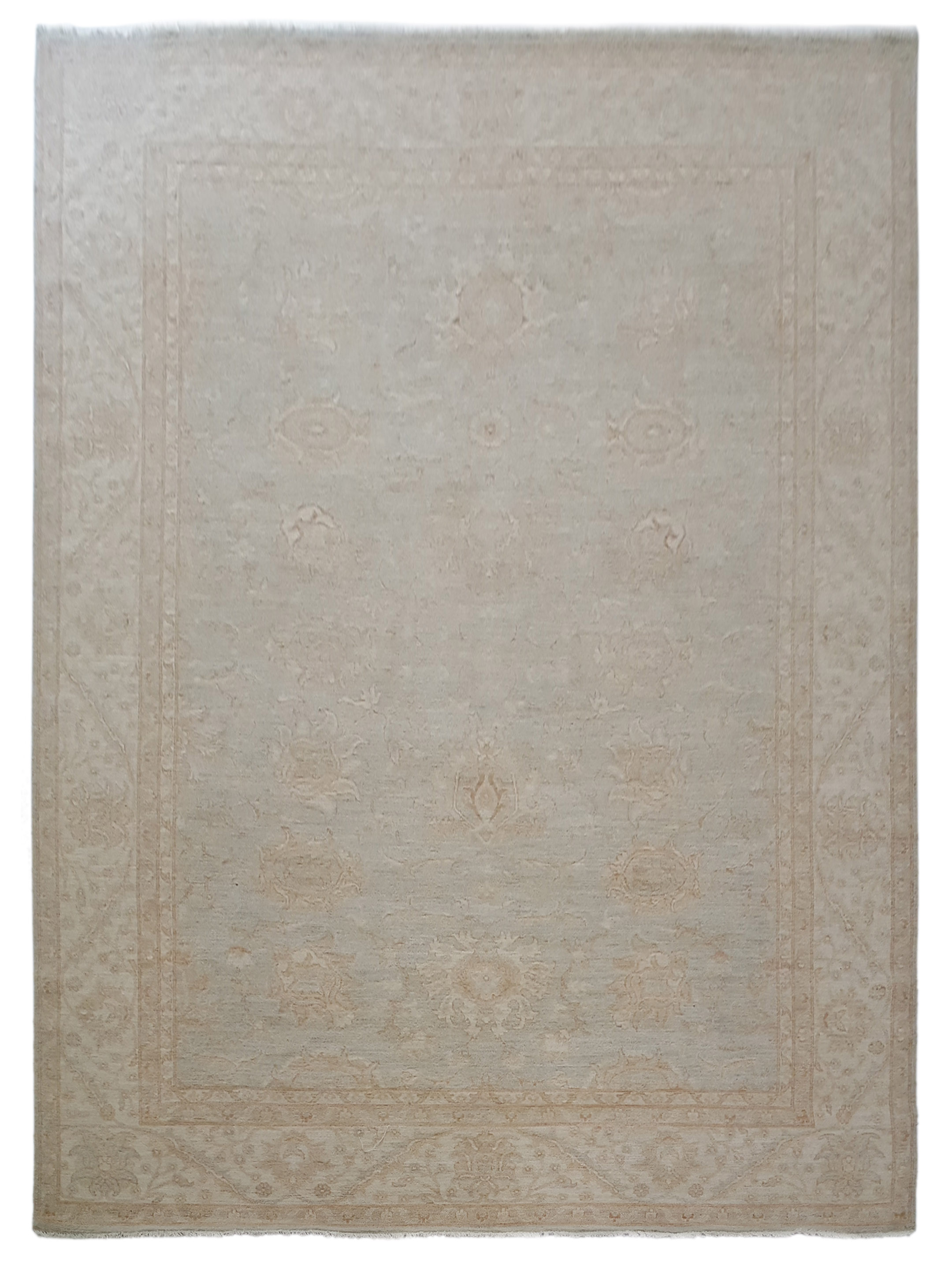 Ziegler Hand Knotted Teal 9x12
