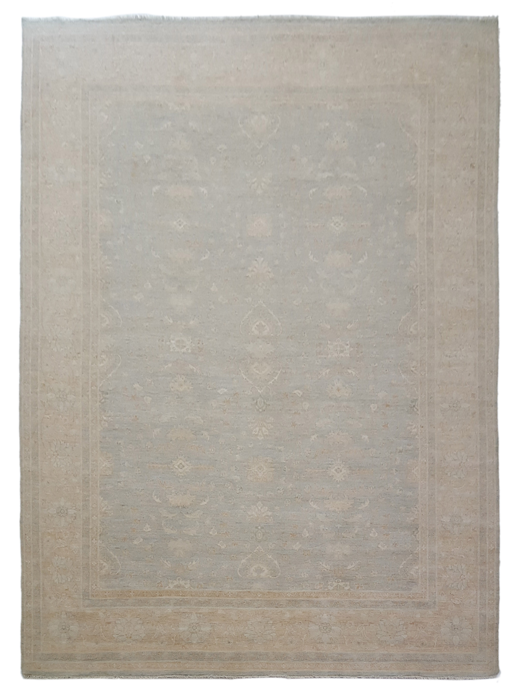 Ziegler Hand Knotted Teal 9x12